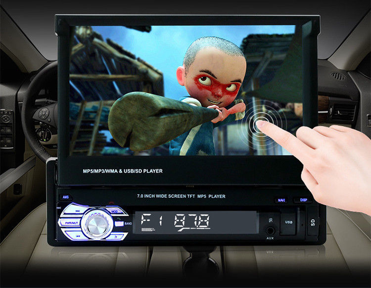 7”1 DIN Car Radio StereoTouch Screen BT USB/SD/AUX/FM MP5 Player Mirror