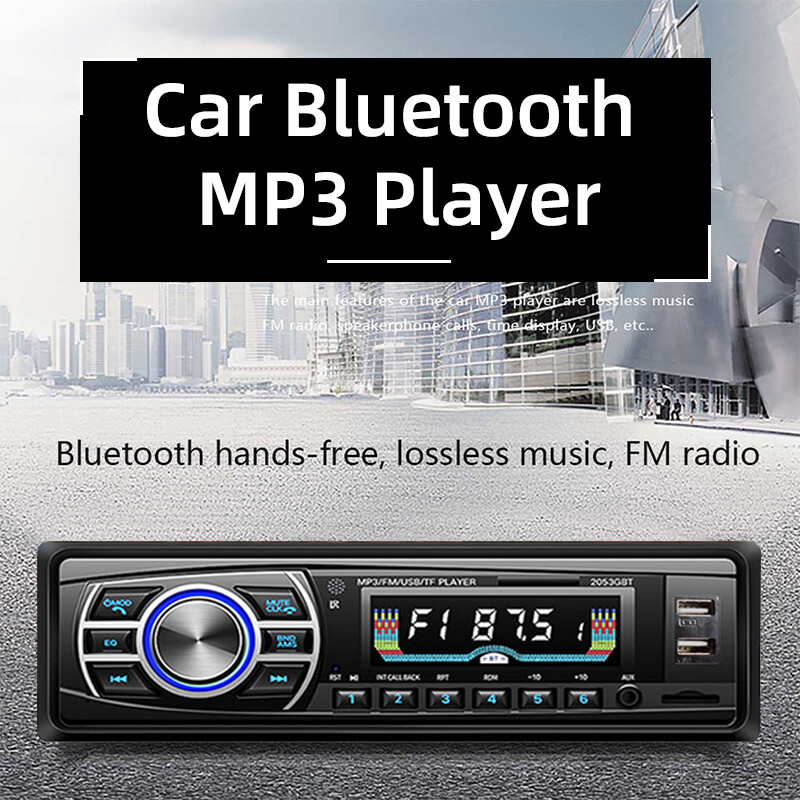 Single 1 Din Car Radio Bluetooth In-Dash Audio Unit Car MP3 Player FM/USB/AUX/TF