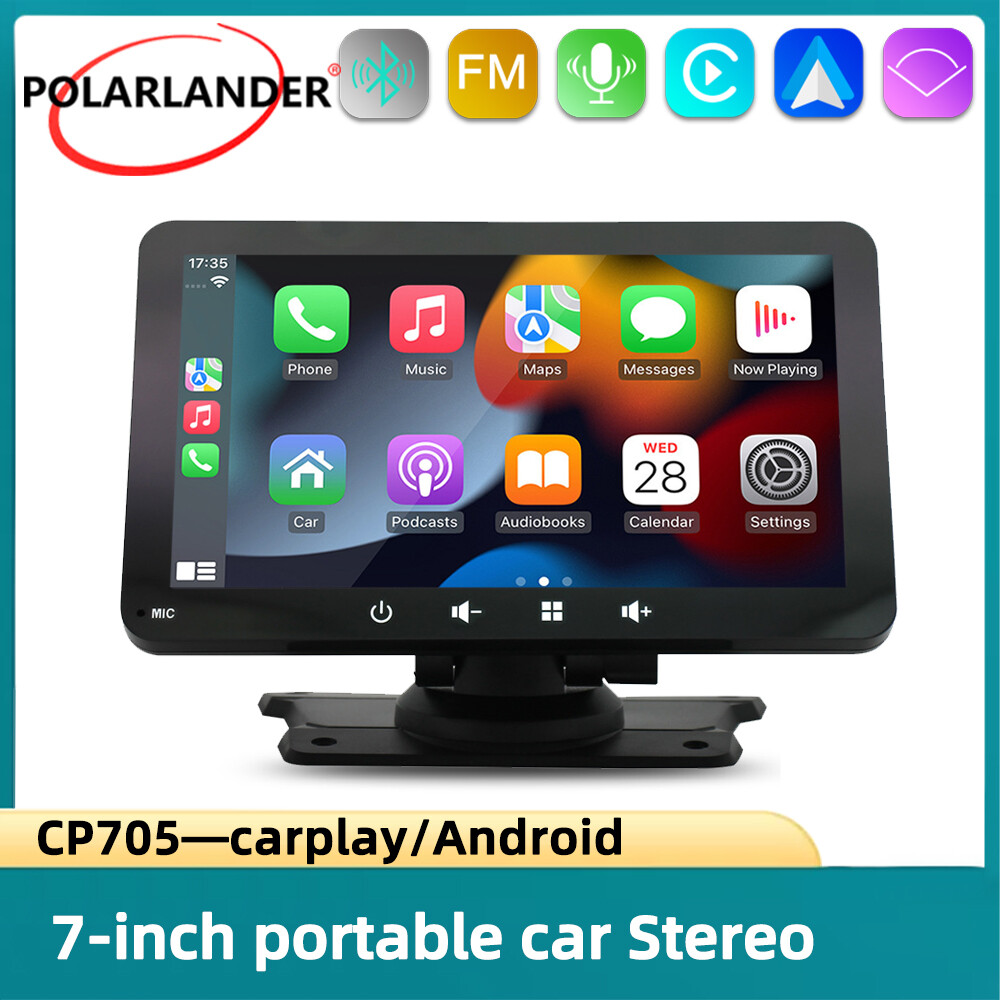 7″ Portable Wireless Car Stereo Bluetooth Radio HD Touchscreen Airplay FM/USB/TF