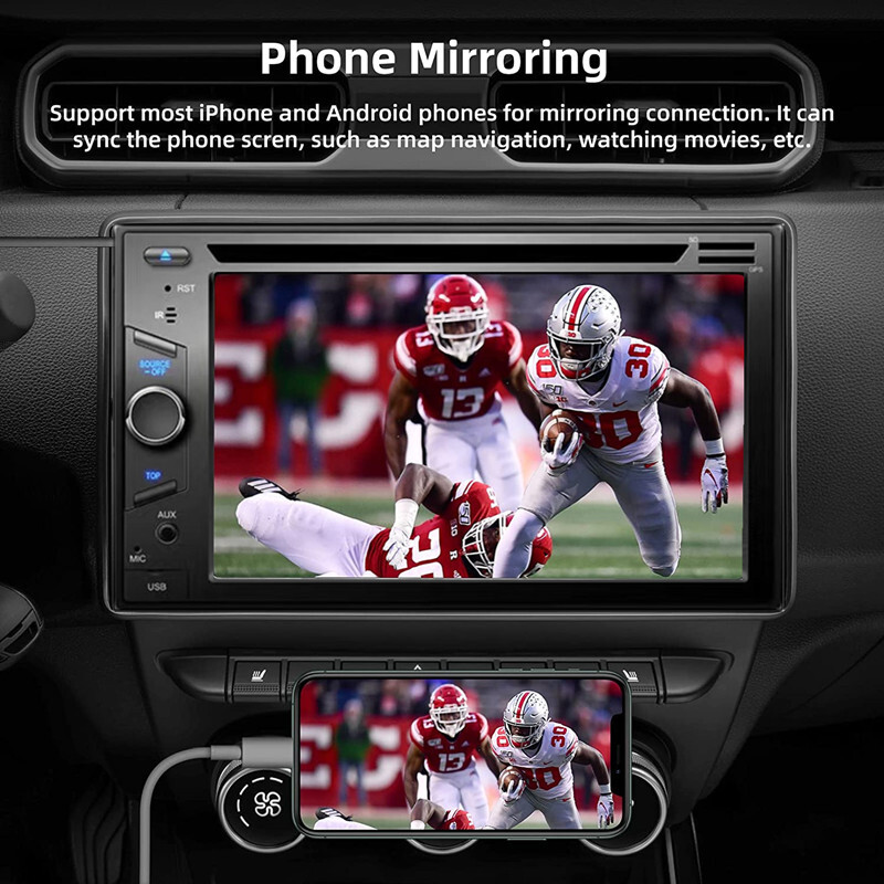 6.2 Inch 2 DIN Universal Car DVD CD Player Stereo Audio Multimedia For Carplay