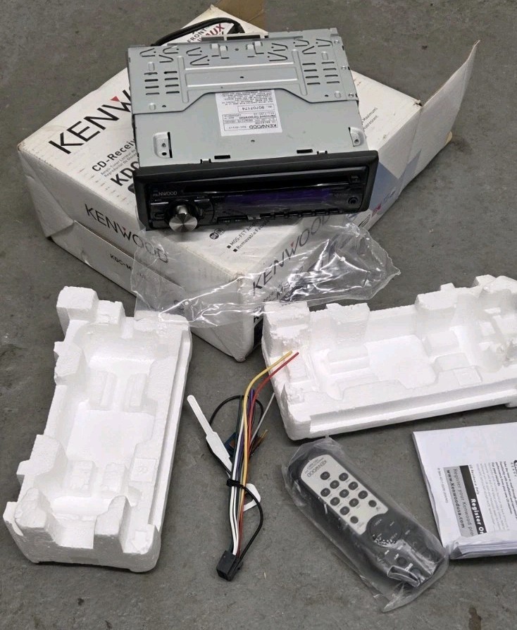 NOS Kenwood AM FM Radio MP3 Player CD Satellite BT Ready Receiver KDC-MP242