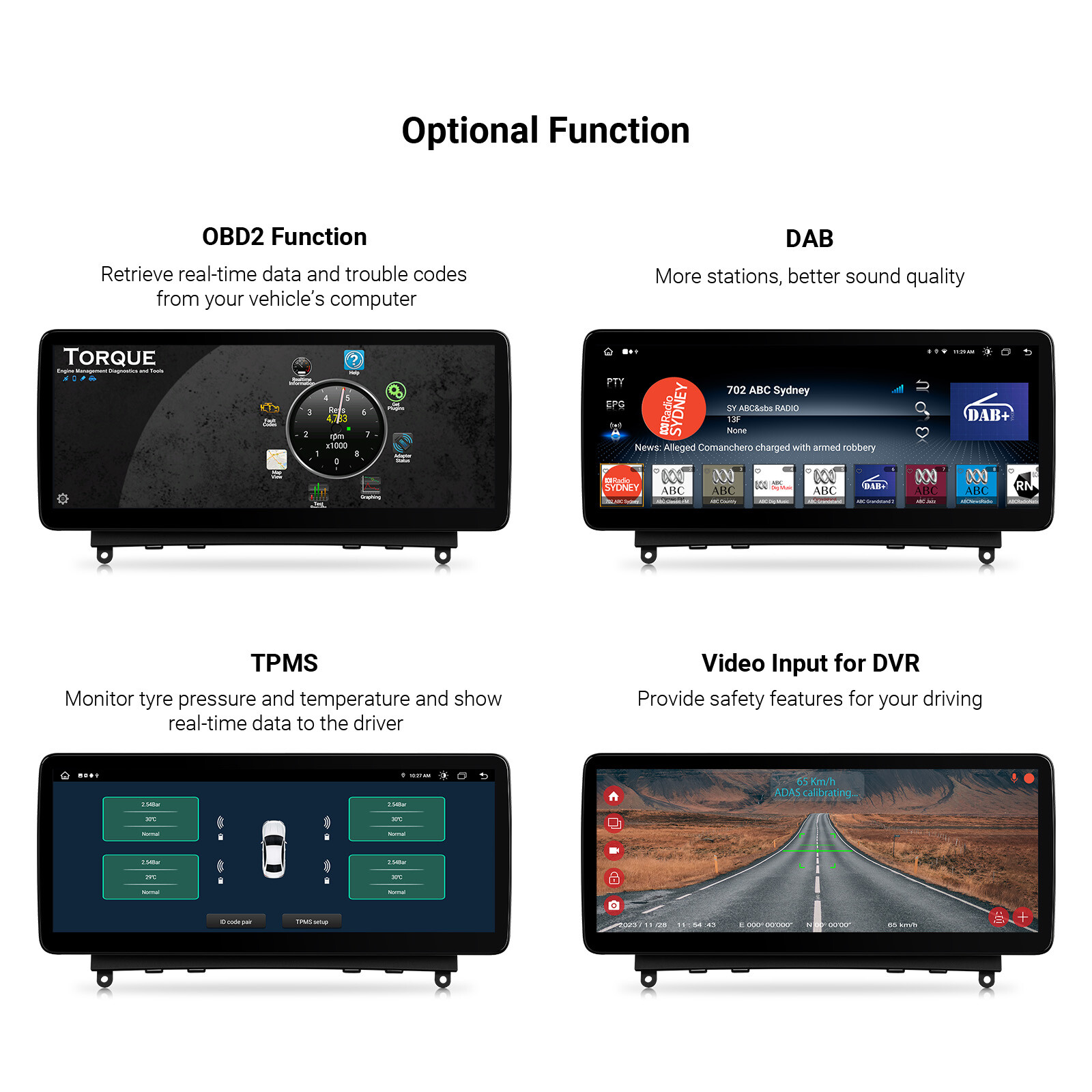 For Benz C-Class W204 07-10 Android 13 8-Core 64GB Car Stereo GPS Navi DSP 12.3″