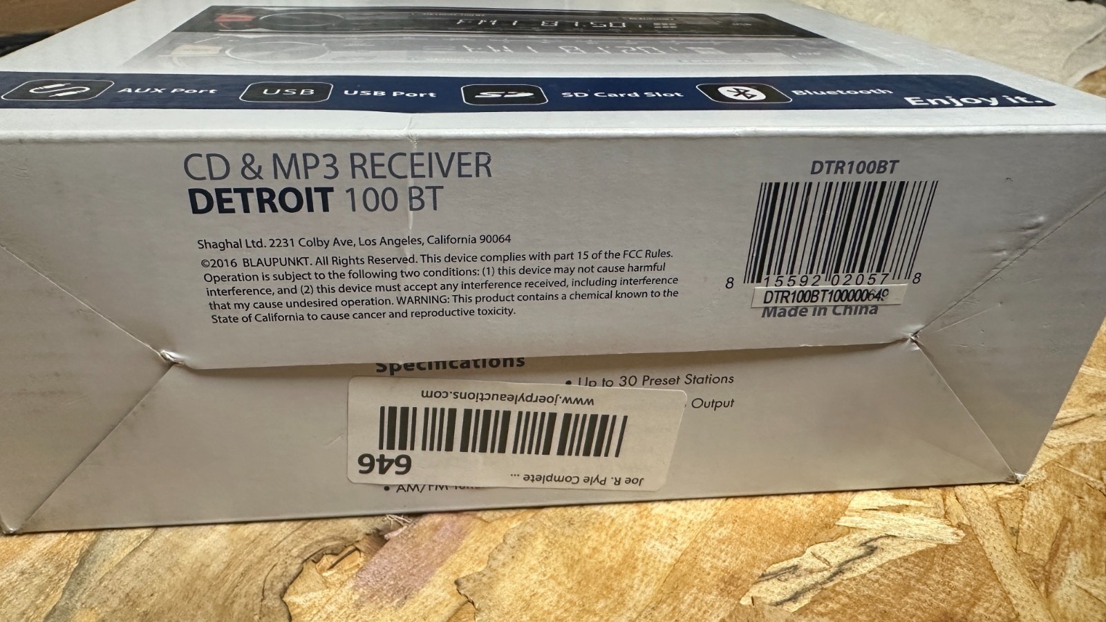 Blaupunkt BT 100 Detroit CD & MP3 Receiver