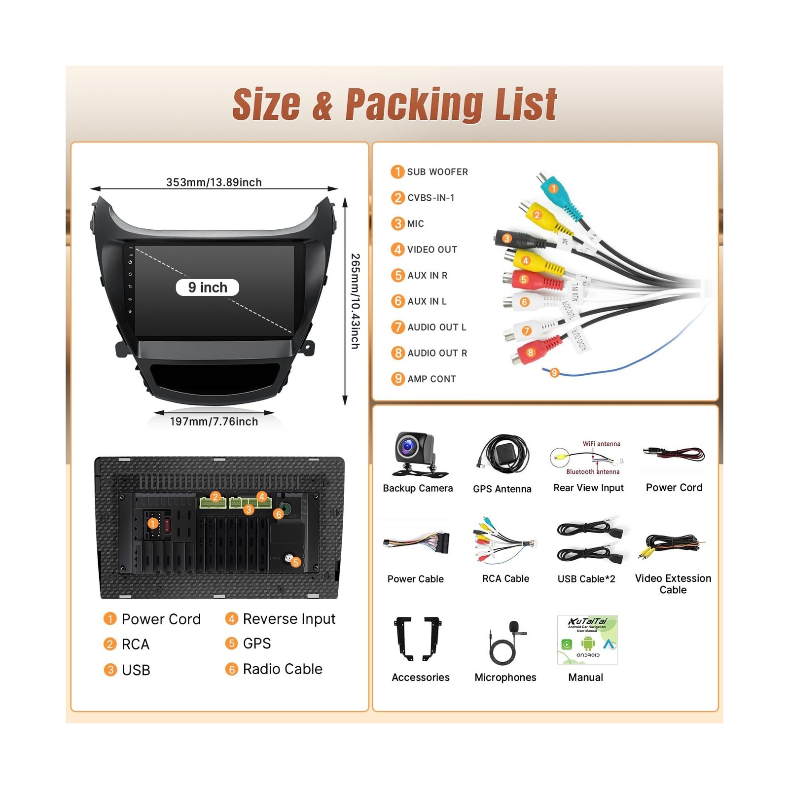 Android 12 Car Radio for Hyundai Elantra 2014 2015 2016 with CarPlay Android …