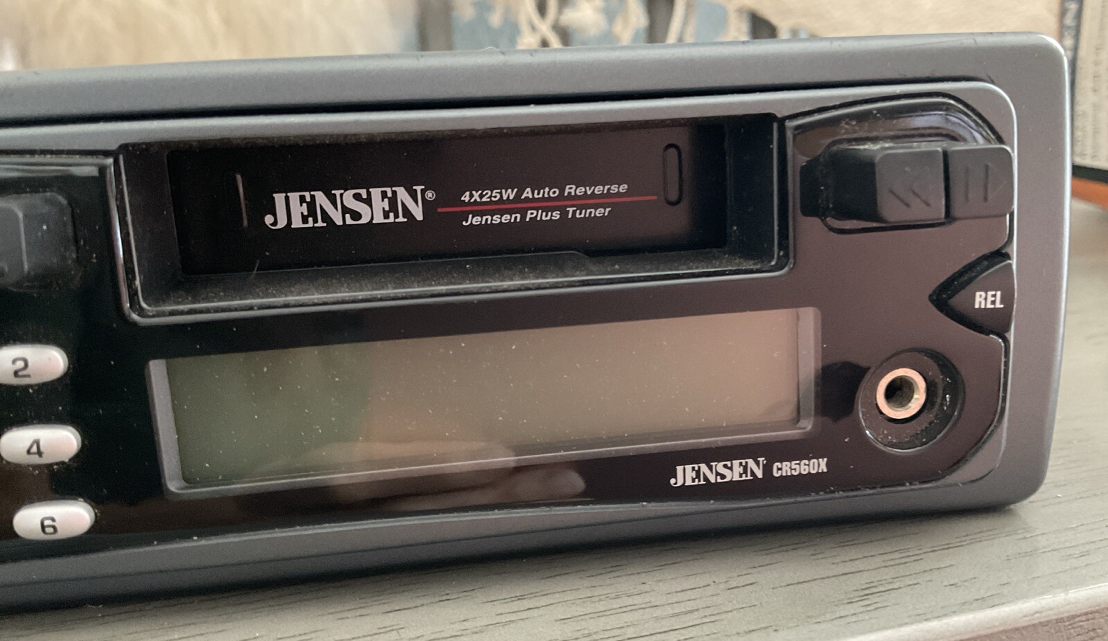 Jensen CR56OX AM/FM Radio Car Cassette Tape Receiver W/ Detachable Face 100 Watt