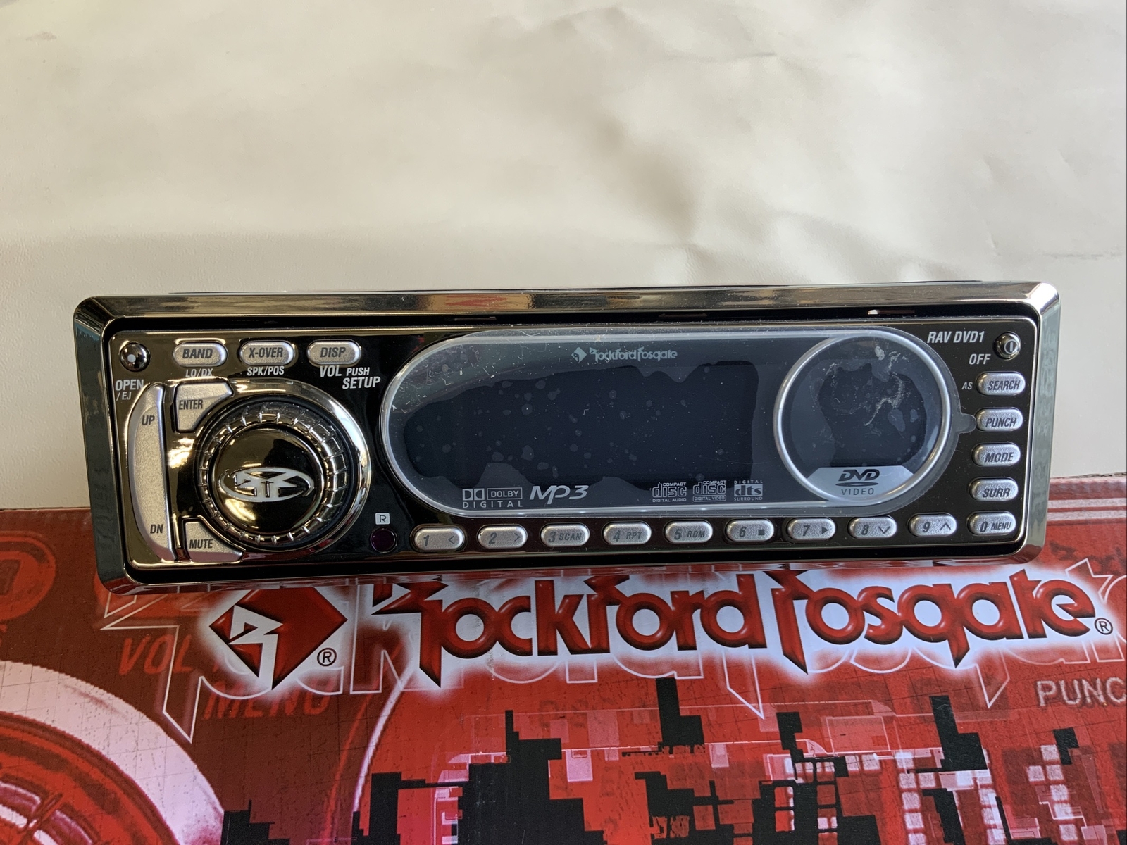 Rare Vintage Old School Rockford Fosgate RAV DVD1 CD/DVD/Radio