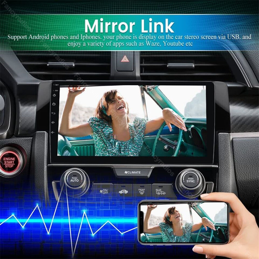 Android 12.0 For Honda Civic 2016-2020 2+32GB GPS Navi WIFI Car Stereo Radio BT