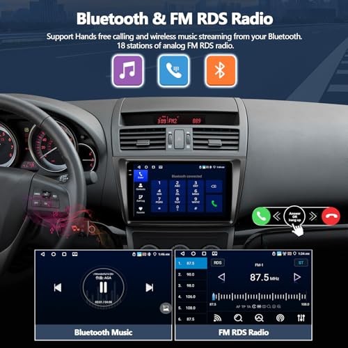4G+64G Car Stereo Radio for Mazda 6 2008-2012 with Android 15 Wireless 4+64GB