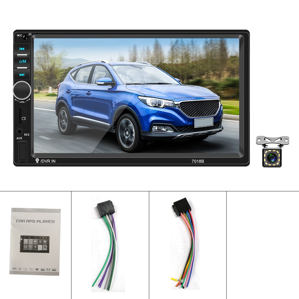 7″ Car Stereo Radio Double 2 Din Touch Screen Car MP5 Player FM BT + Rear Camera