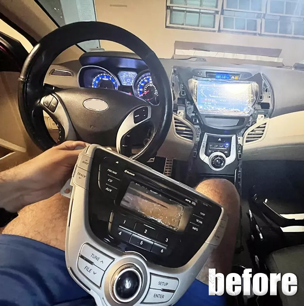 For Hyundai Elantra 2011 2012 2013 Apple Carplay Android 15 Car Radio GPS 4+64G