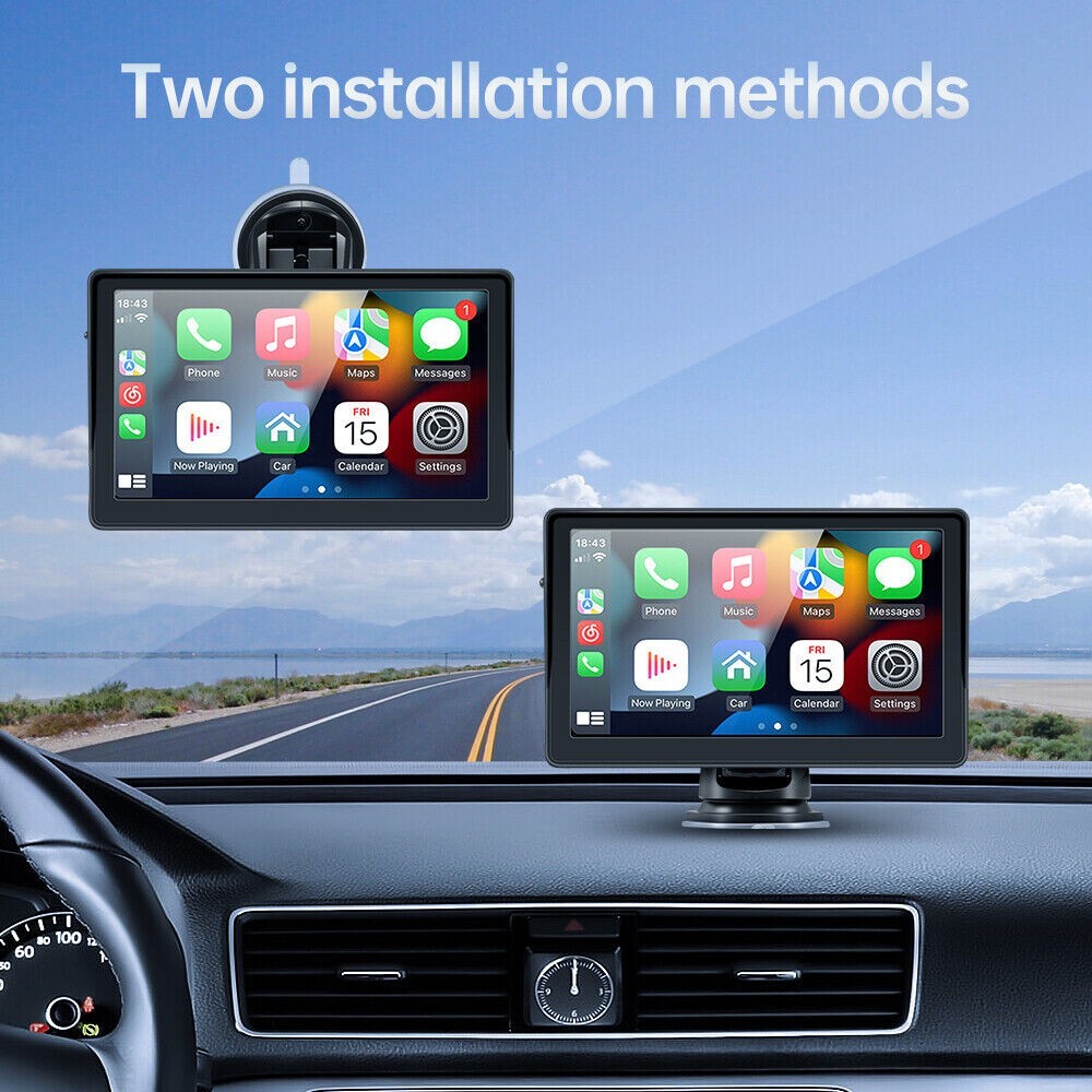 Portable wireless radio car stereo Apple CarPlay Android 7 “touch screen-