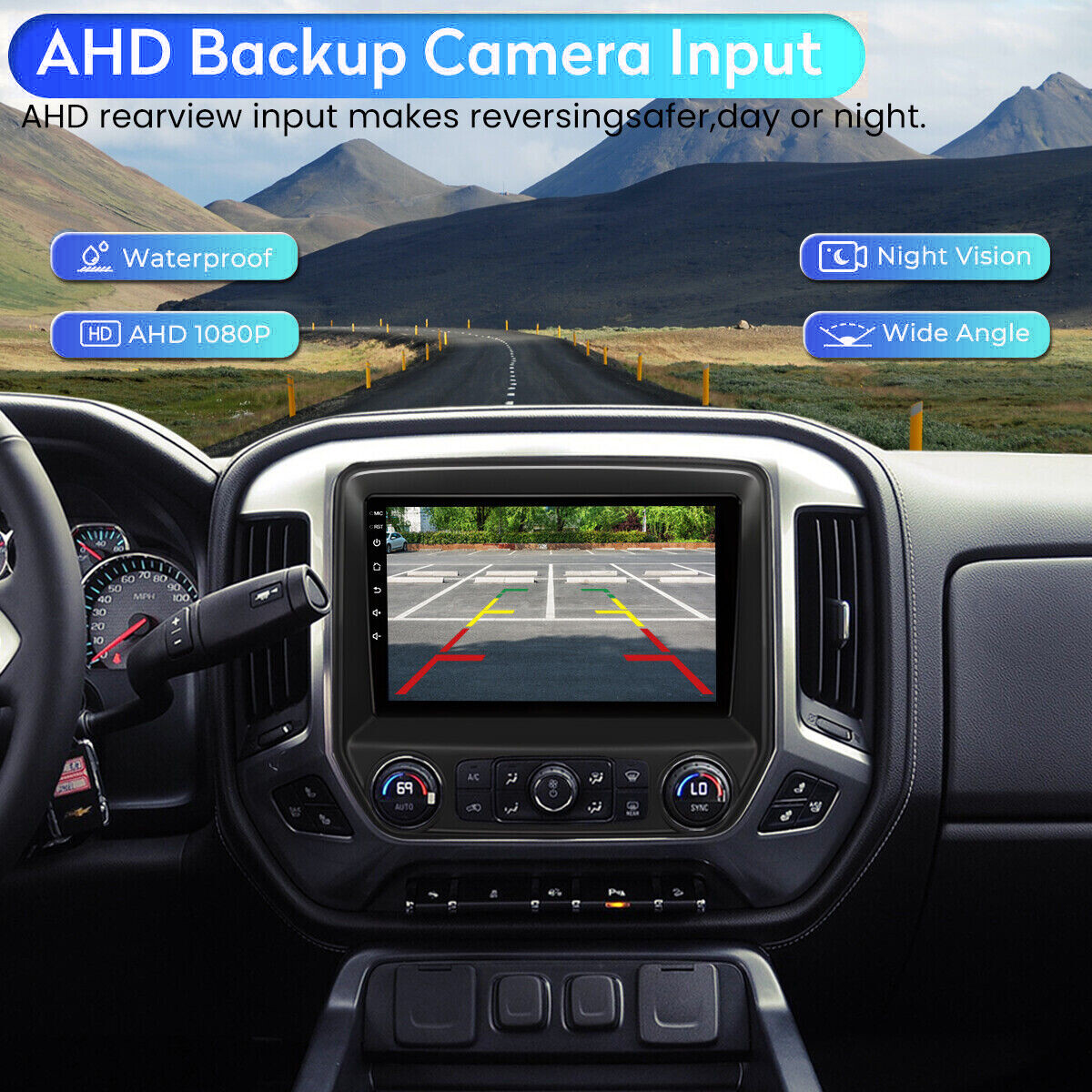 64G 8Core Stereo Radio Carplay GPS For 2014-18 Chevrolet Silverado GMC 1280*800