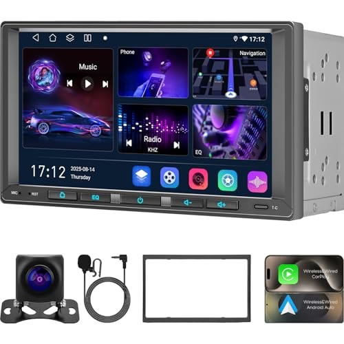 7inch Android Double DIN Car Stereo, Wireless 7inch Android 8Core 4+32GB