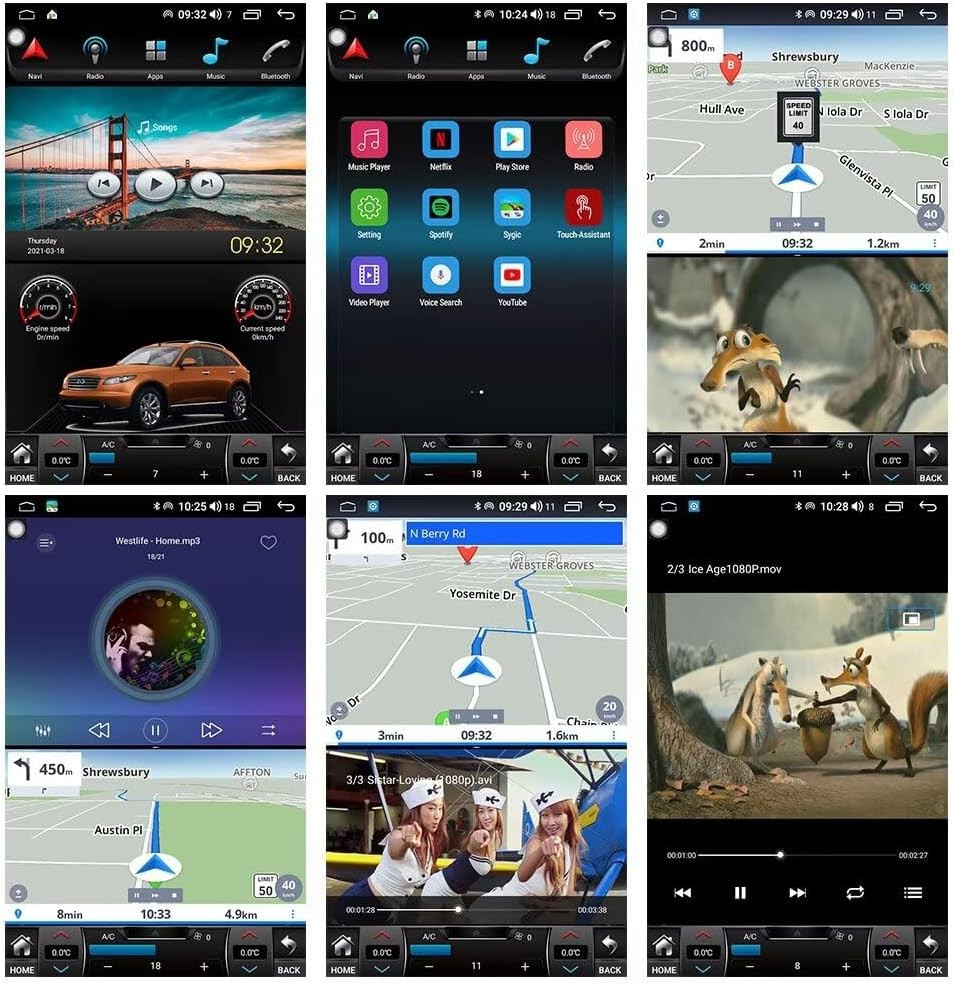 12.1″ For Infiniti QX56 2009-2010 Android Car Radio Stereo GPS Navi Carplay 64GB