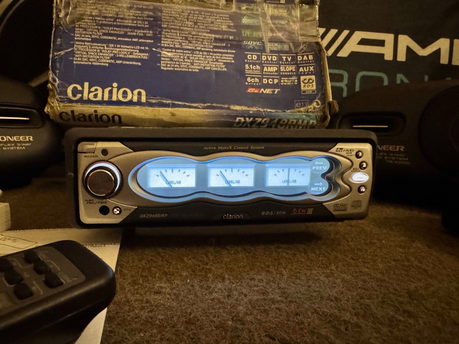 Rare CLARION DXZ948MP Car Radio LM/MW/FM CD/MP3 Receiver Sensor Animation Displa