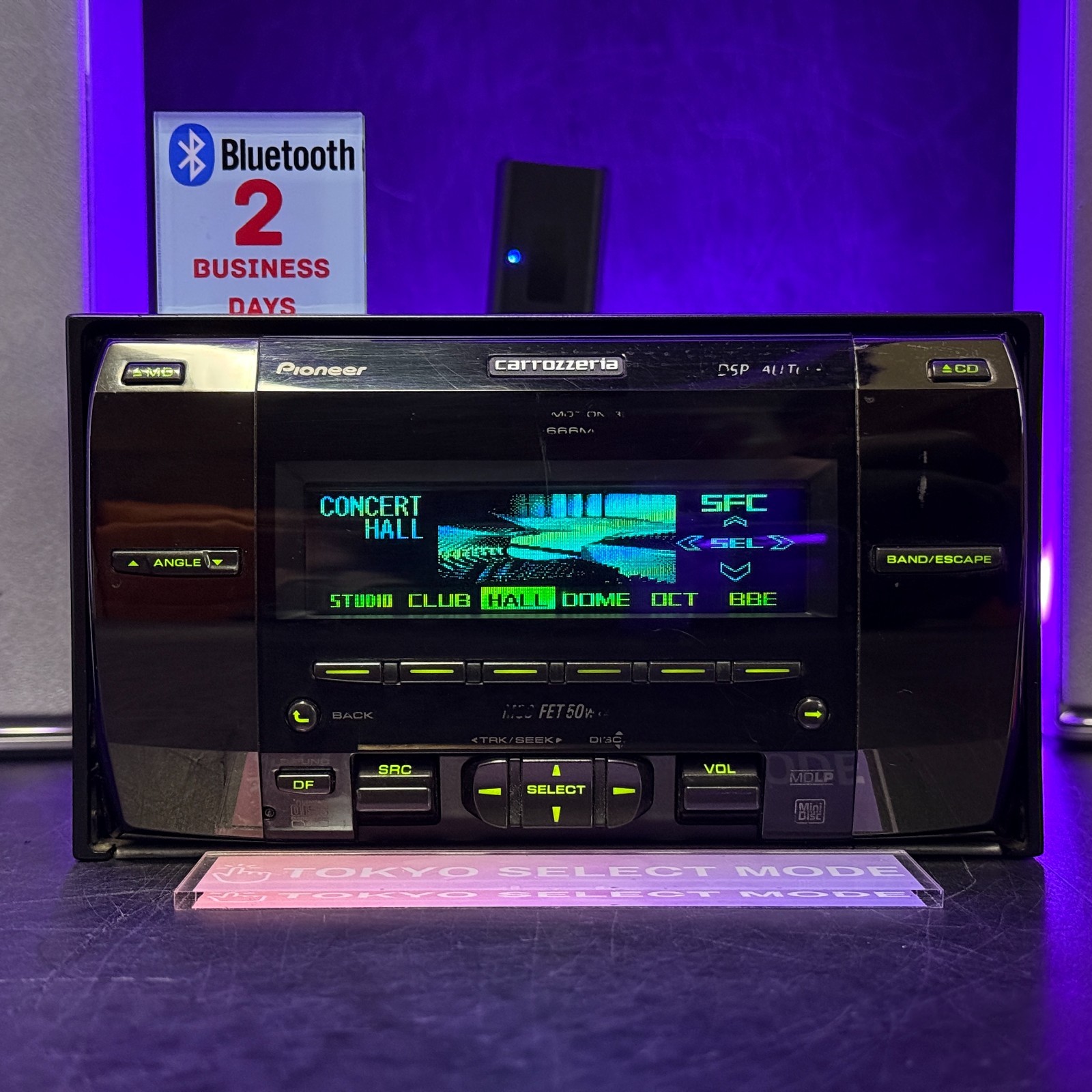 Pioneer Carrozzeria FH-P666MD 2DIN Car Audio CD MD Player Added Bluetooth Stock