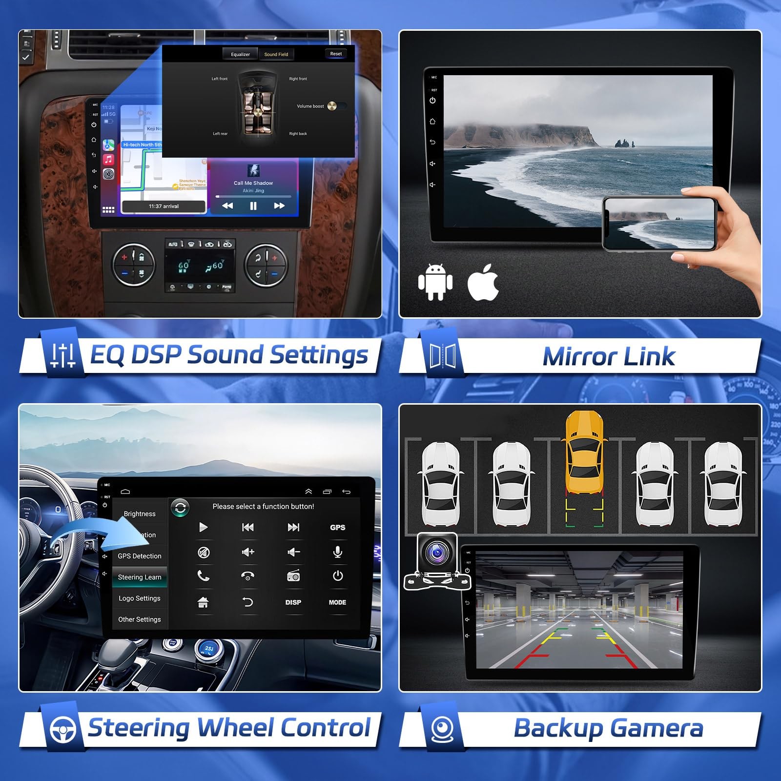32G Car Radio for Chevy Silverado 07-13 GMC Touchscreen 1280*800 Stereo carplay