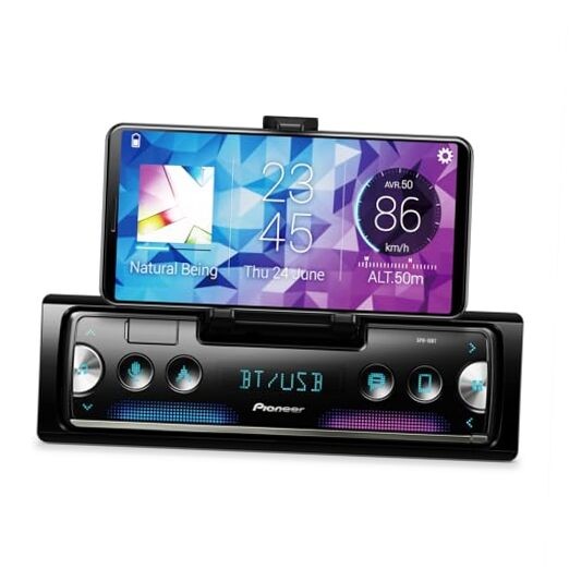 SPH-10BT 1-Din Smart Sync Receiver – Bluetooth, Smartphone Mount, Color