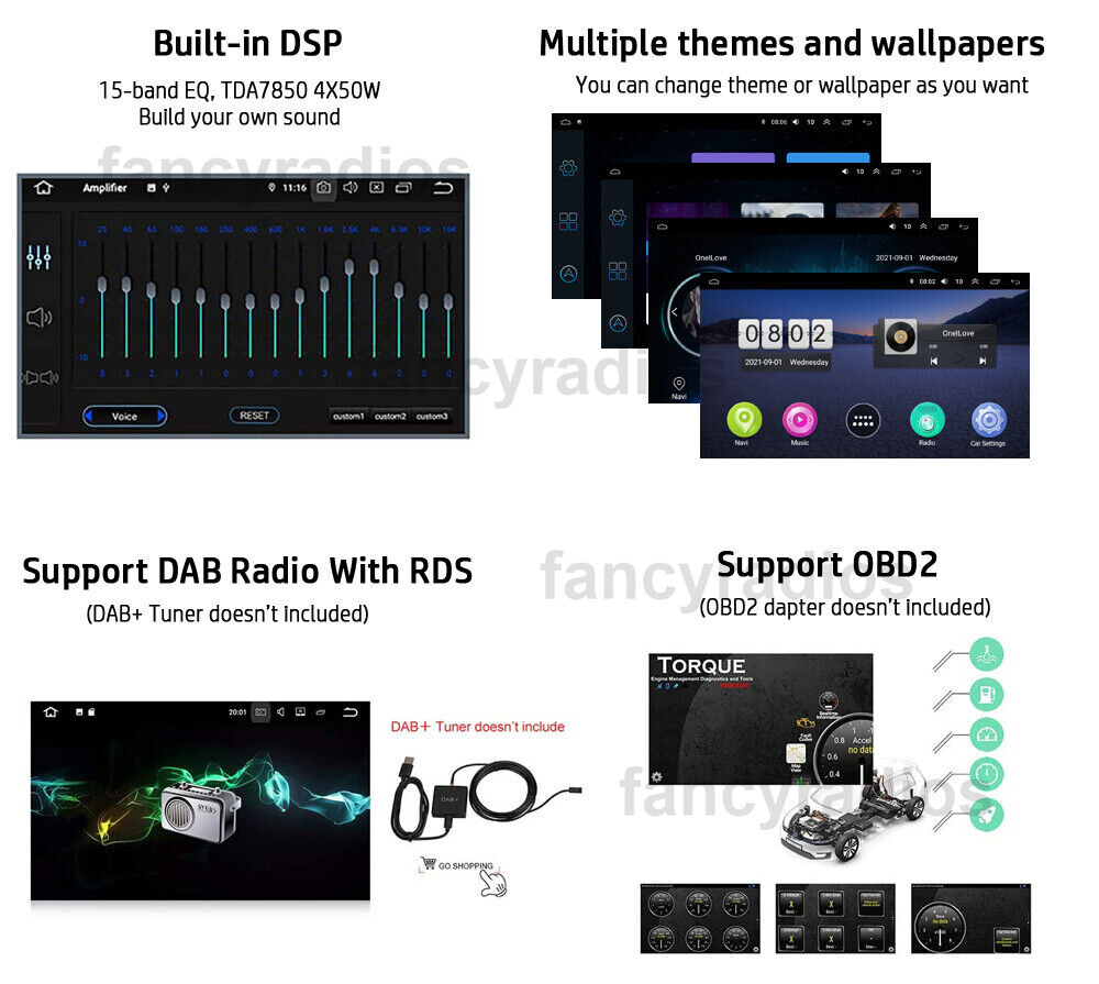 For 2007-2011 Toyota Camry Apple CarPlay Android 13 Car Stereo Radio GPS WIFI BT