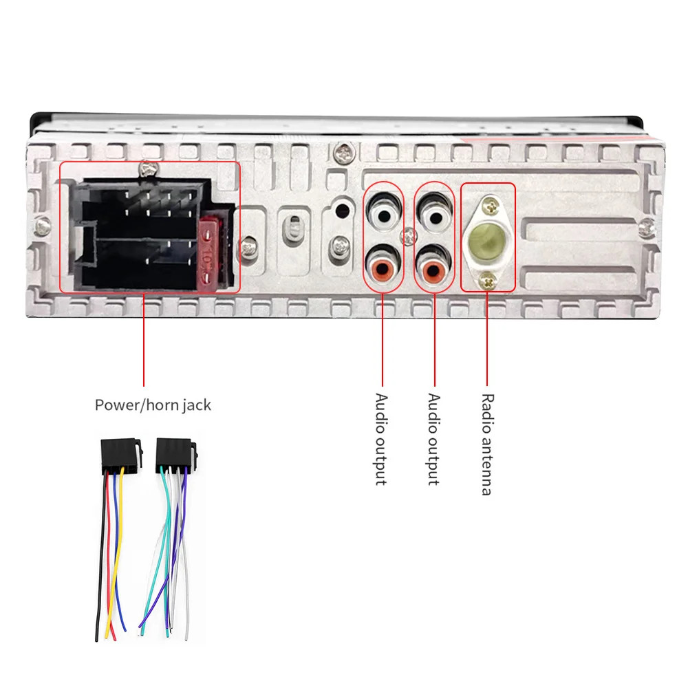 Single 1 DIN Car Stereo Radio Mp3 Player AUX IN USB TF SD Head Unit Bluetooth FM