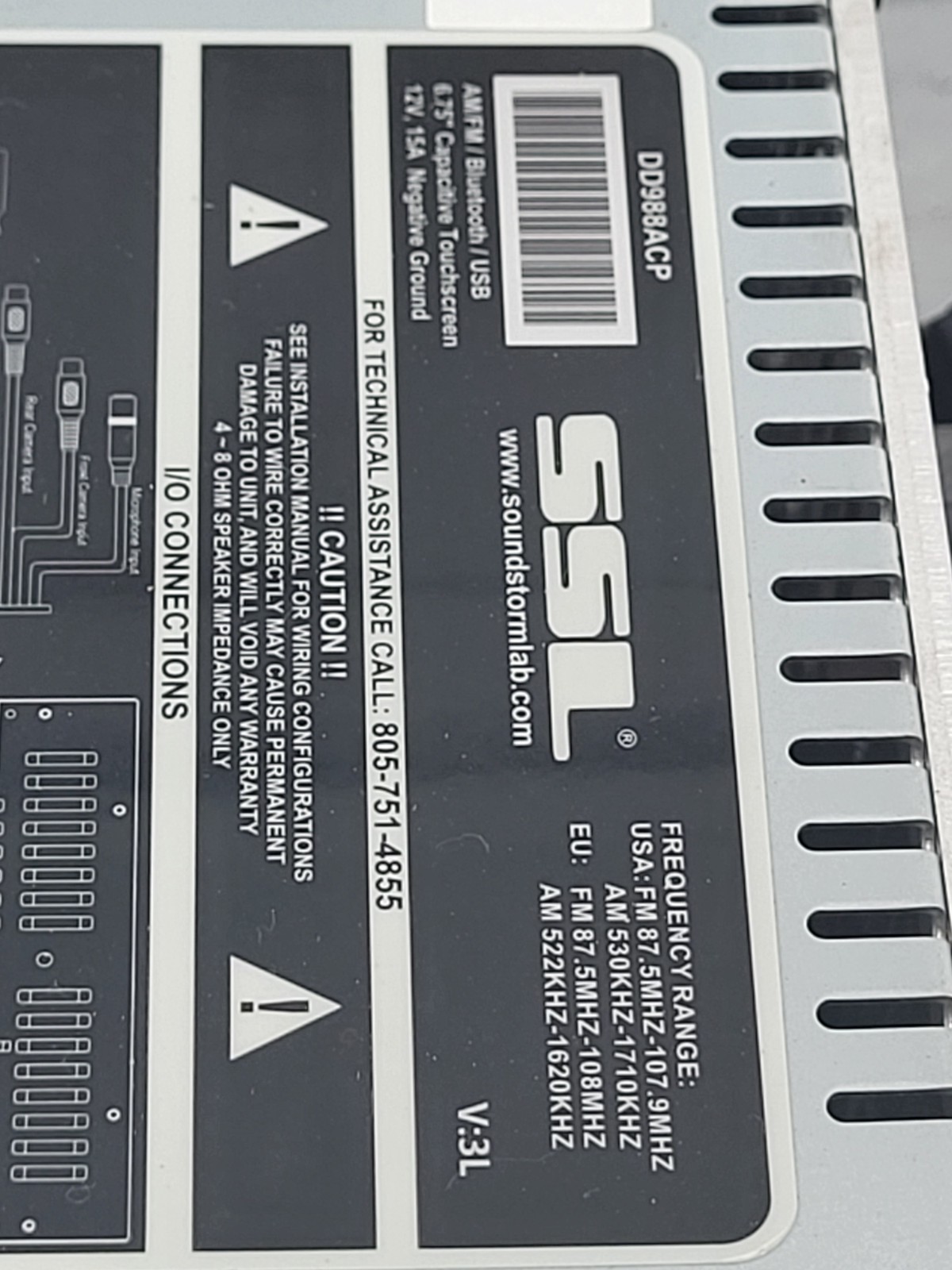 Sound Storm Laboratories DD988ACP Car Audio Stereo System
