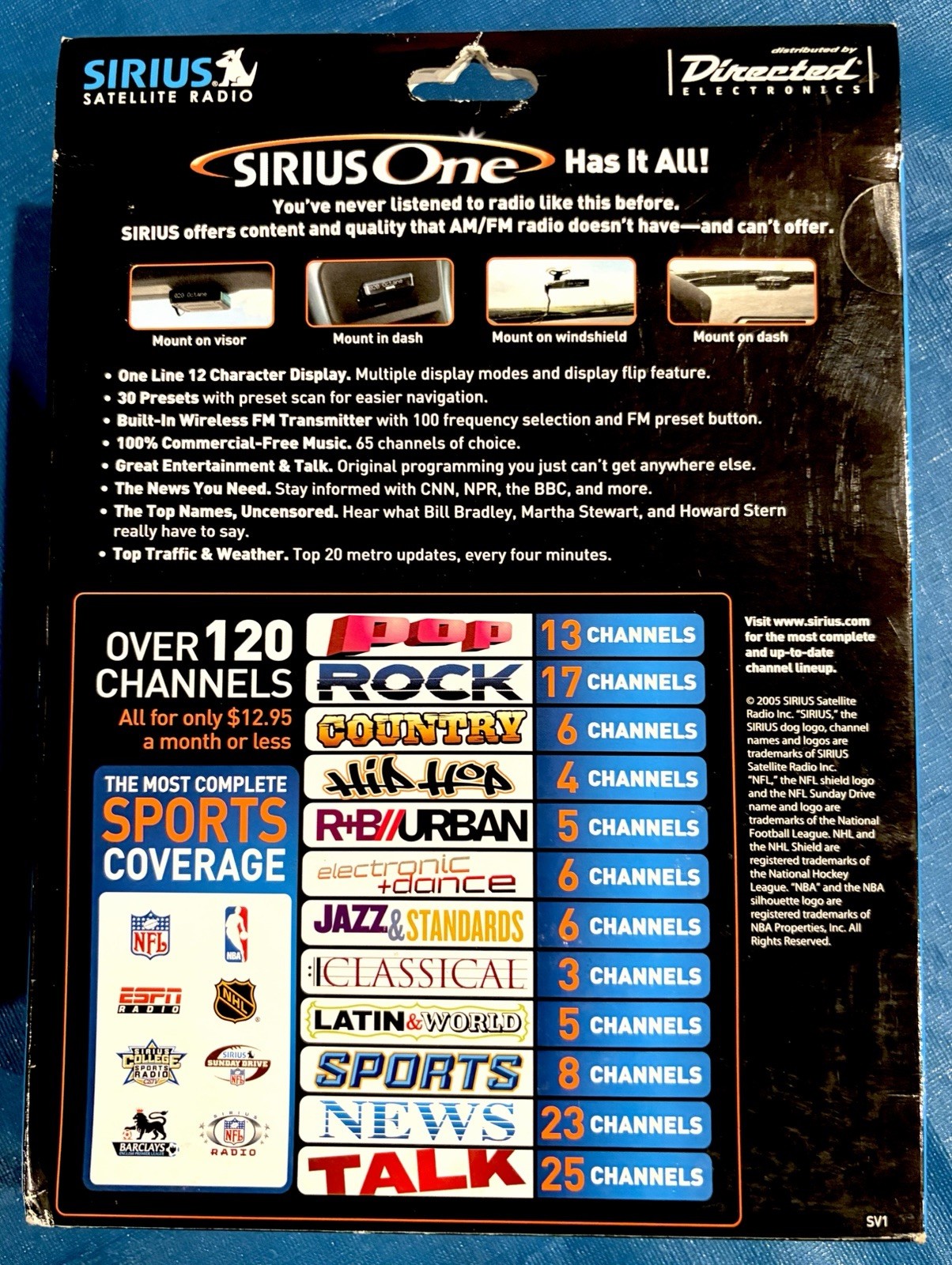 NEW-Sirius Satellite Radio Sirius One SV1 All In One with Remote Control