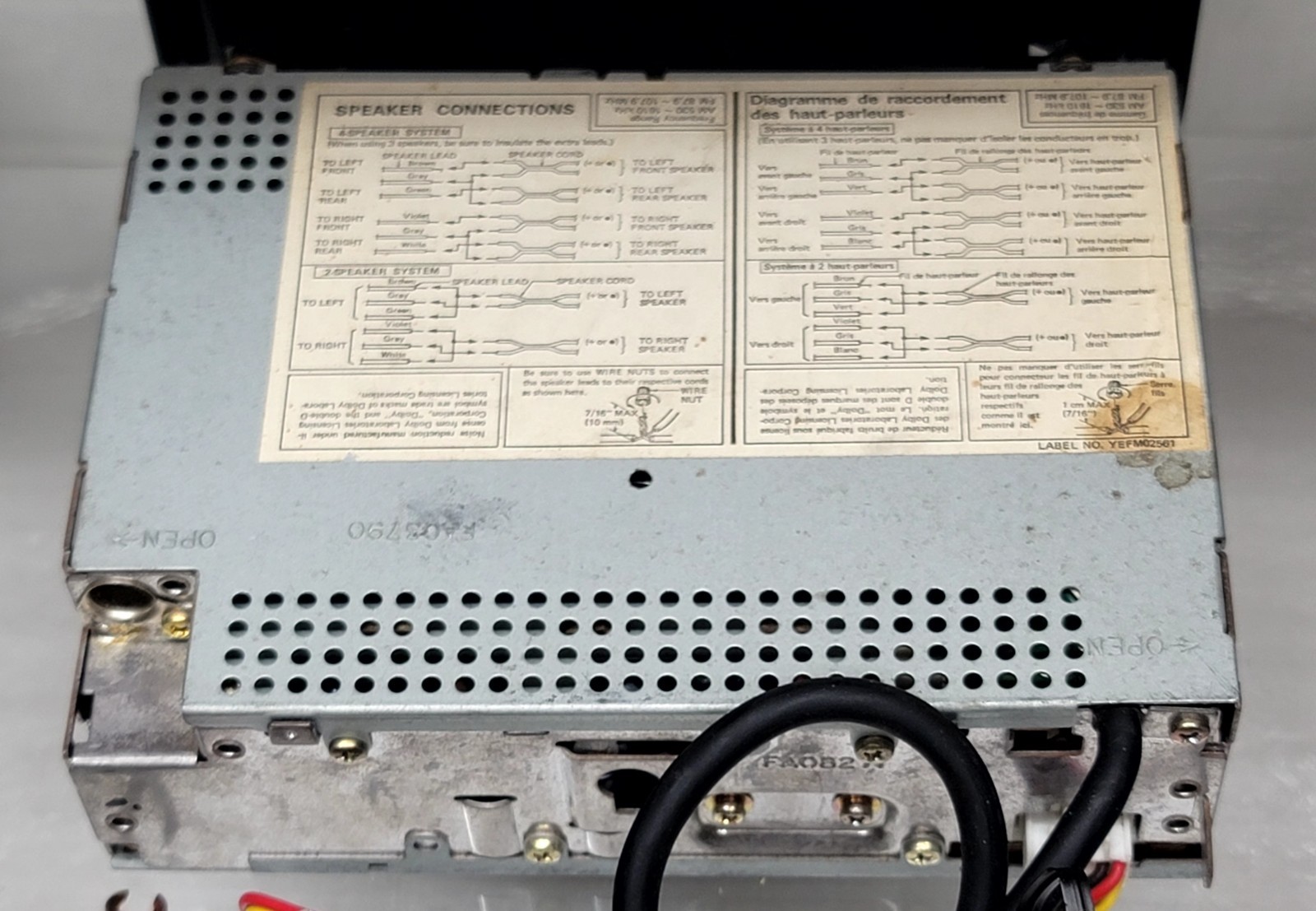 TECHNICS ALPHATUNER Car Stereo Cassette Deck Radio FM-AM CQ-R700EU See video