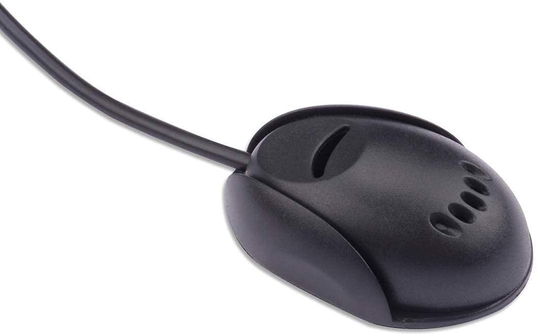 FingerLakes Mic 3.5mm External Microphone Assembly for Car Vehicle Head Black