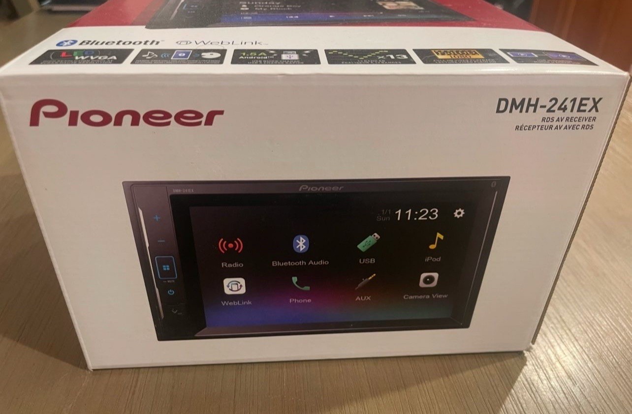 NEW Pioneer DMH-241EX 6.2″ Touchscreen Digital Media Receiver w/ Bluetooth