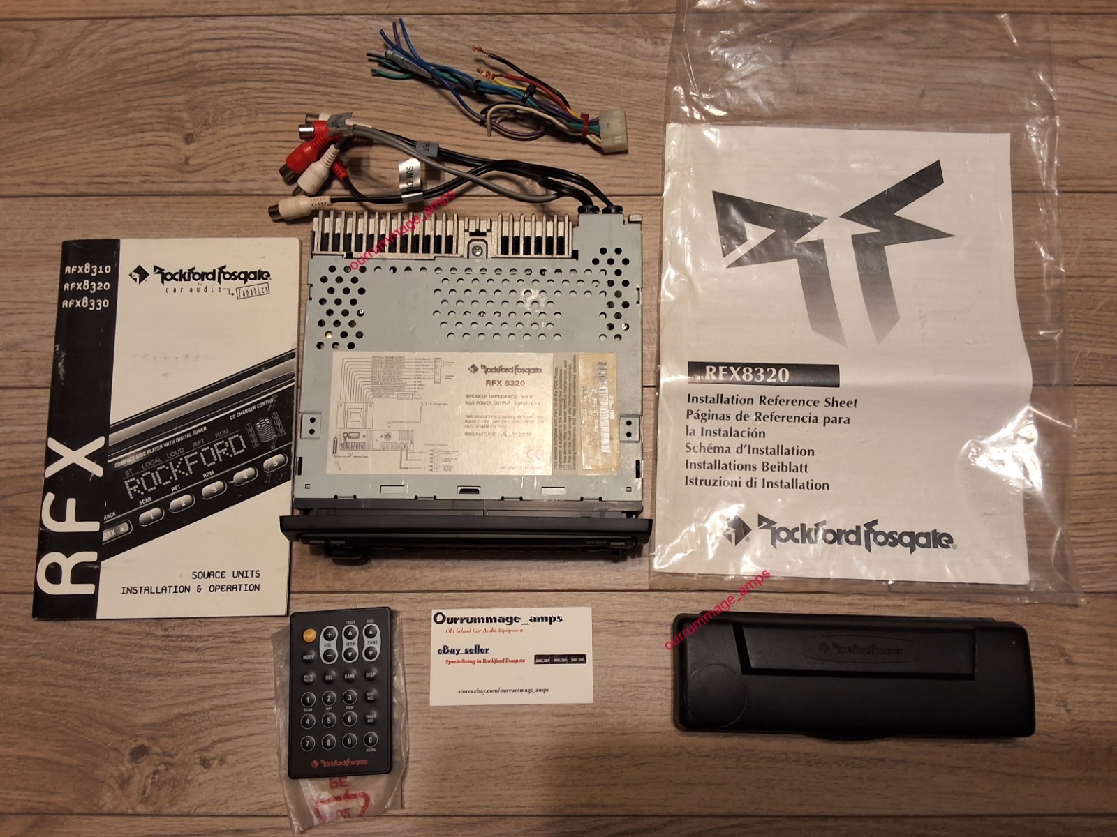 Rockford Fosgate RFX-8320 Car Audio CD PLAYER OLD SCHOOL W/Remote