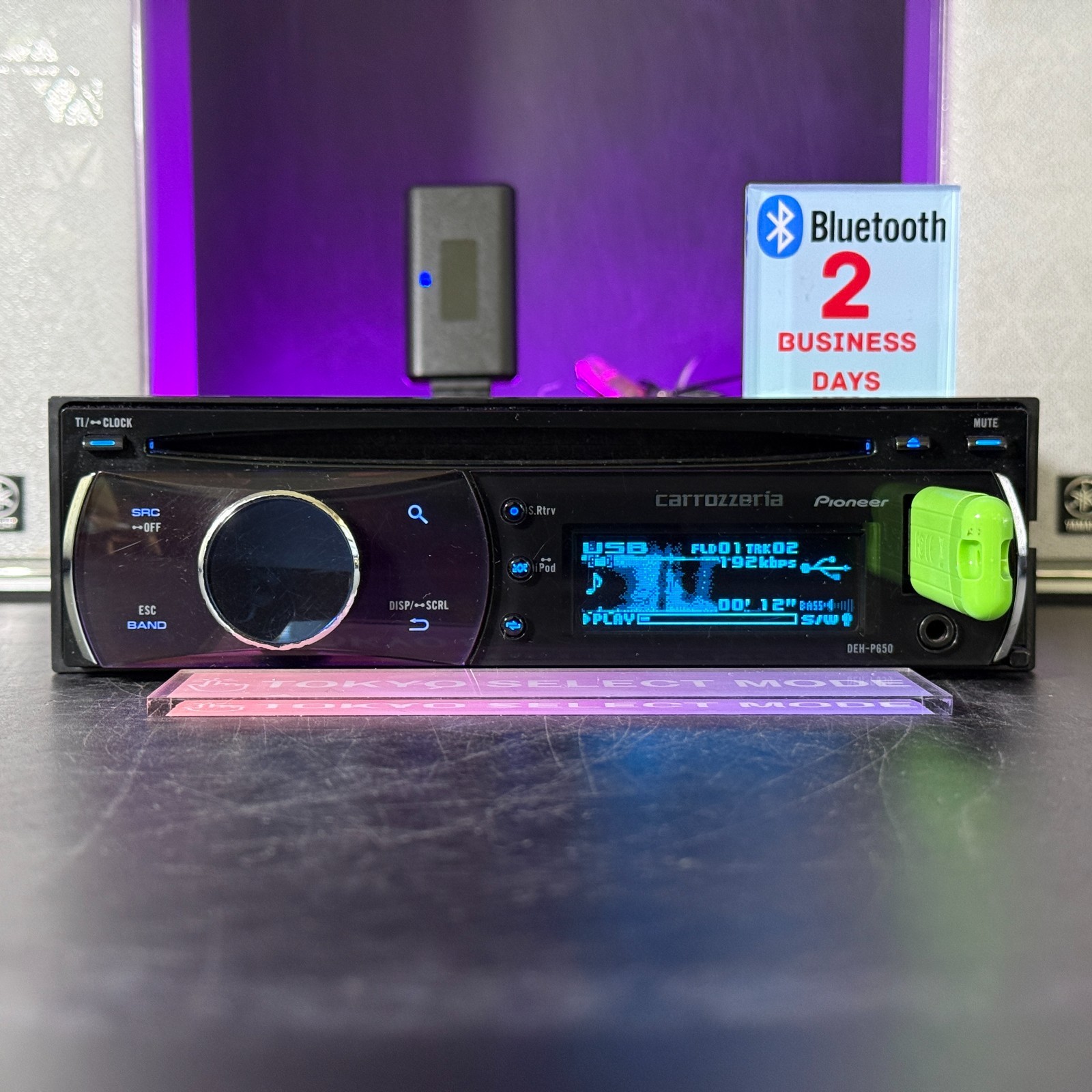 Pioneer Carrozzeria DEH-P650 1Din Car CD Player AUX USB Tested Working In Stock