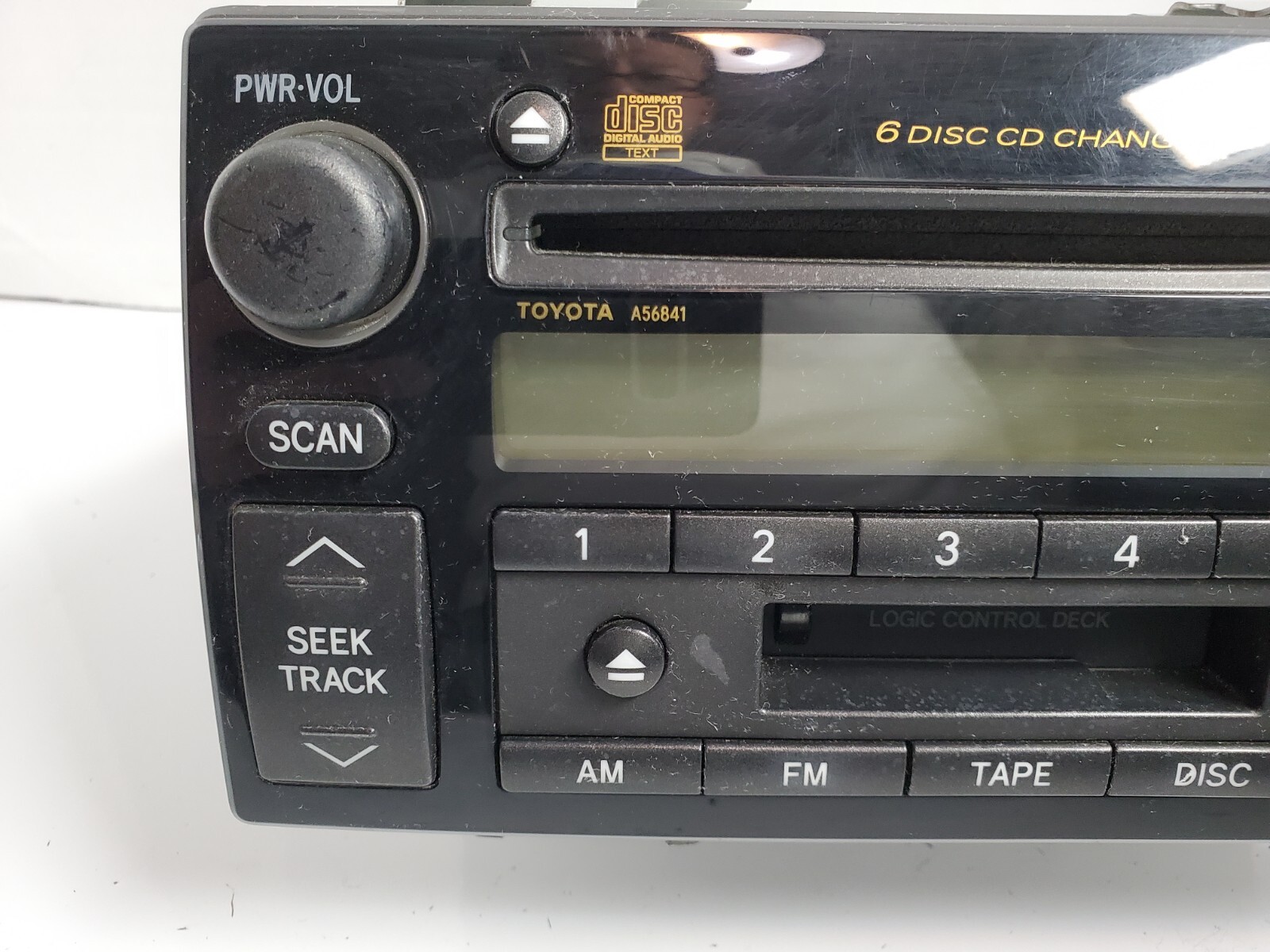 AS-IS OEM Toyota 86120-AA210 6 Disc CD / Cassette Tape Player Double DIN Stereo