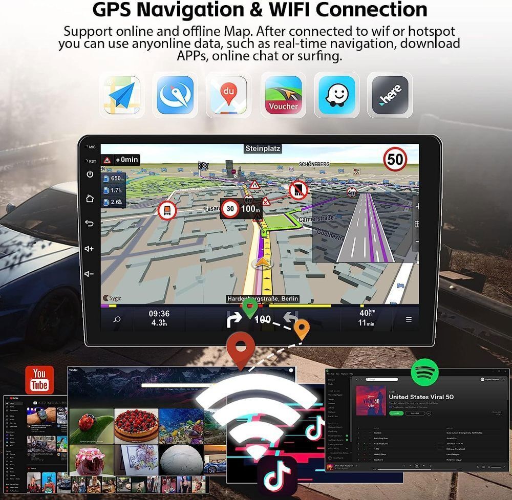 64GB For Honda Civic 2006-2011 10″ Android 13 Apple Carplay Car Stereo Radio GPS