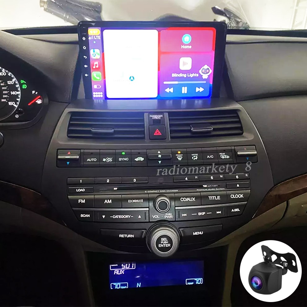 4+64G Android Auto Carplay For 2008-2012 Honda Accord 8 Car Stereo Radio Navi FM