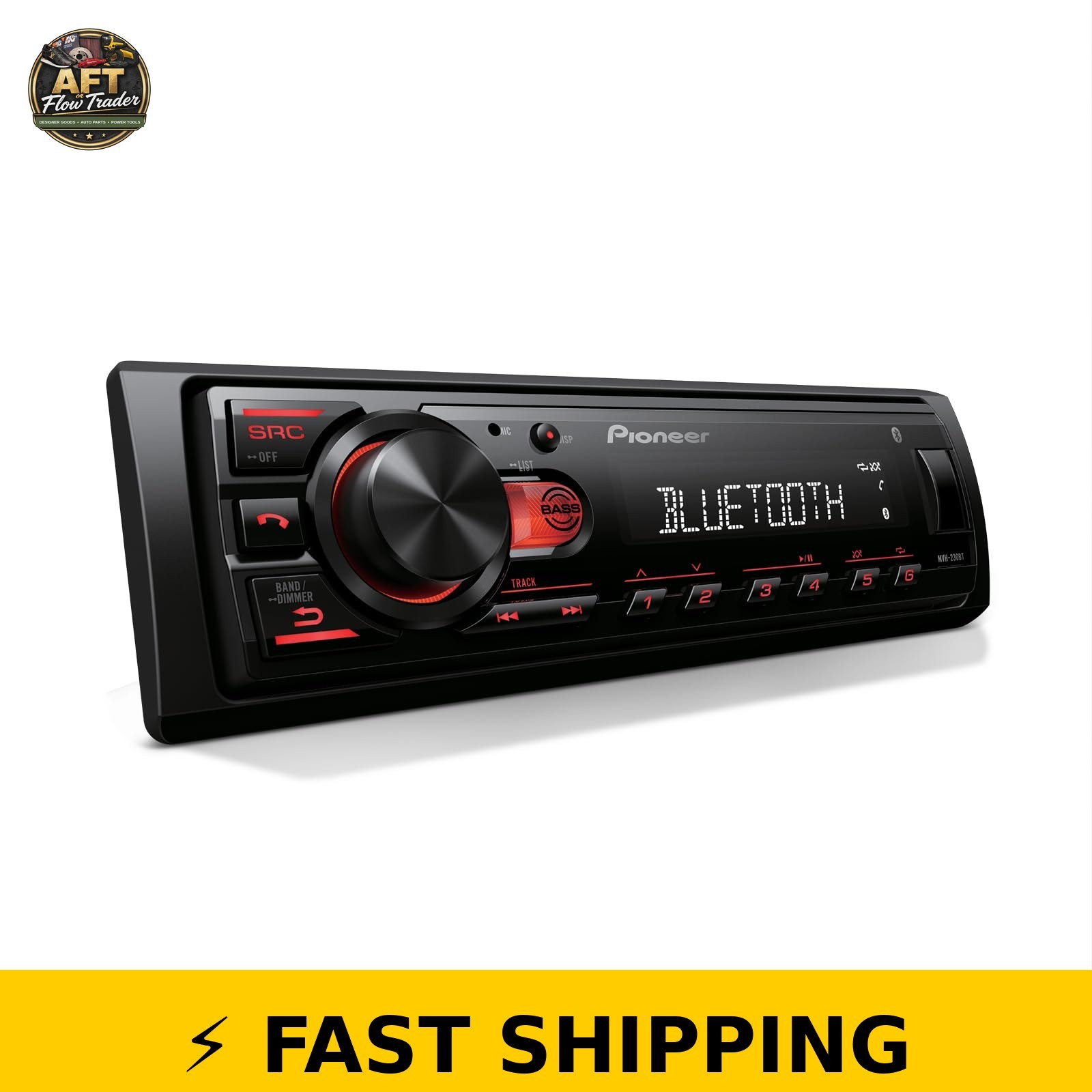 Pioneer MVH-S230BT Bluetooth Media Receiver – USB, 50W x 4 Output