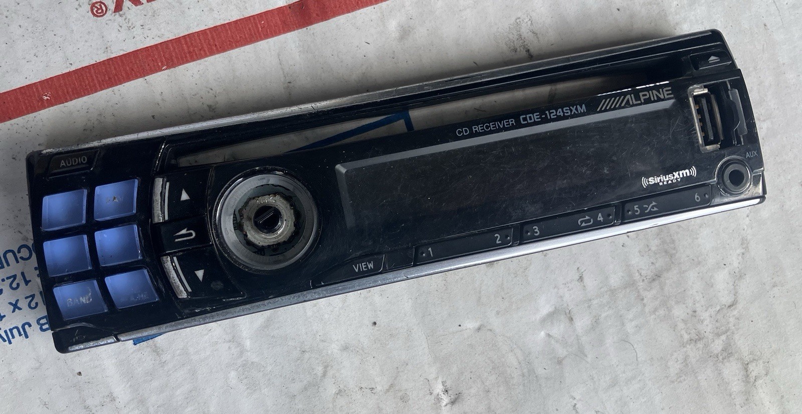 ✅ Alpine CDE 124SXM CD Car Stereo Player Radio FACEPLATE ONLY