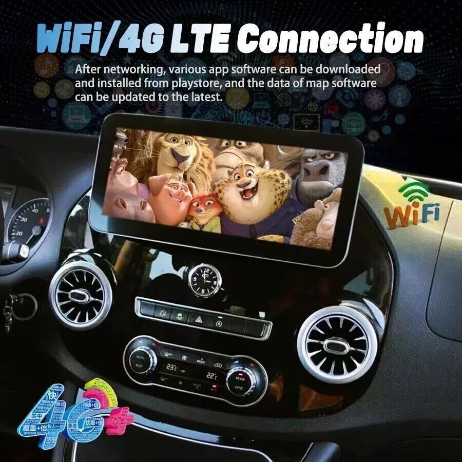 12.3″ Wireless CarPlay Android Auto Head Unit 32GB For Benz Vito Metris 2014-22