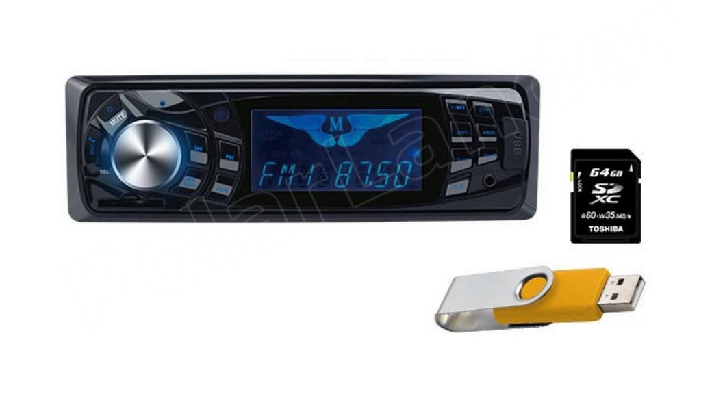 Single 1 Din 12V In-dash Car Radio Bluetooth FM Aux Input Car Stereo MP3 Player