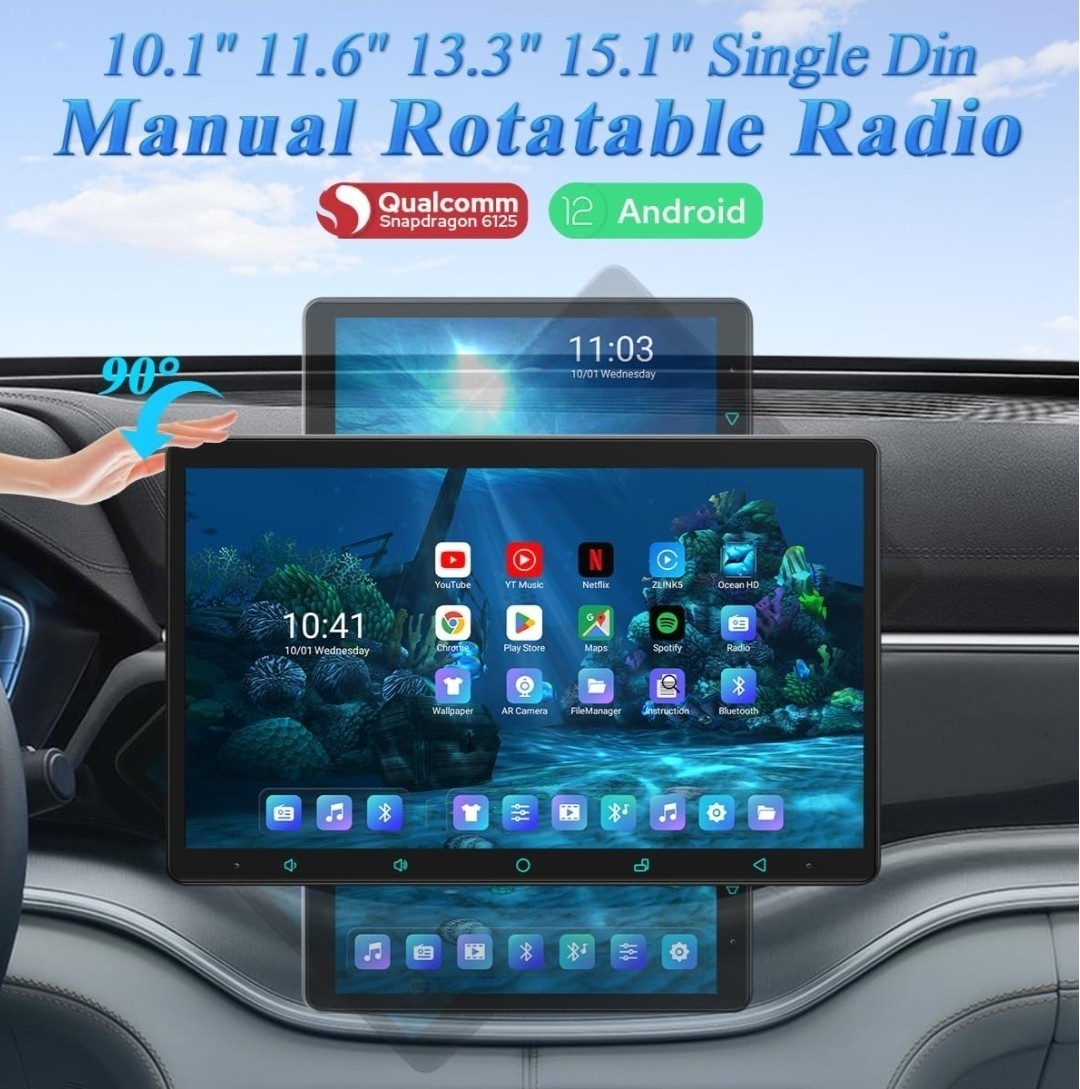 Joying Radio 10.1 Inch Double Din Car Stereo with Wireless Carplay JY-UZS10N8-MR