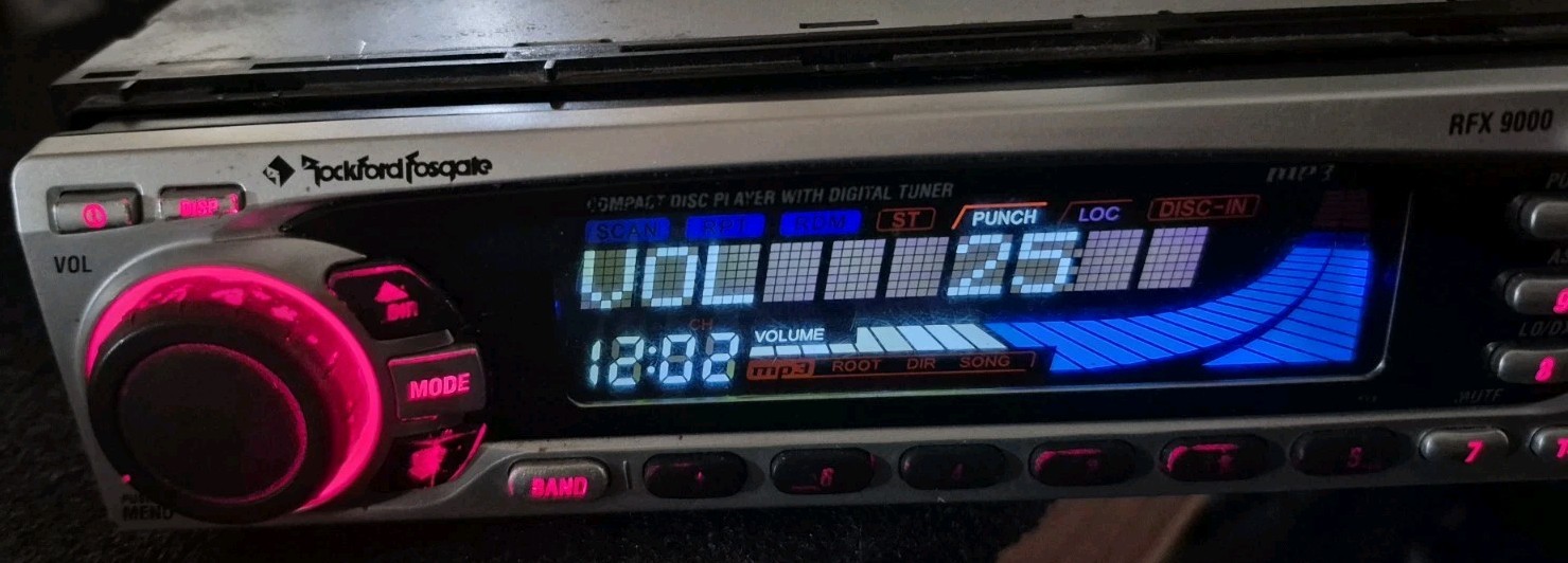 Rockford Fosgate RFX-9000 Car Audio CD PLAYER OLD SCHOOL RARE