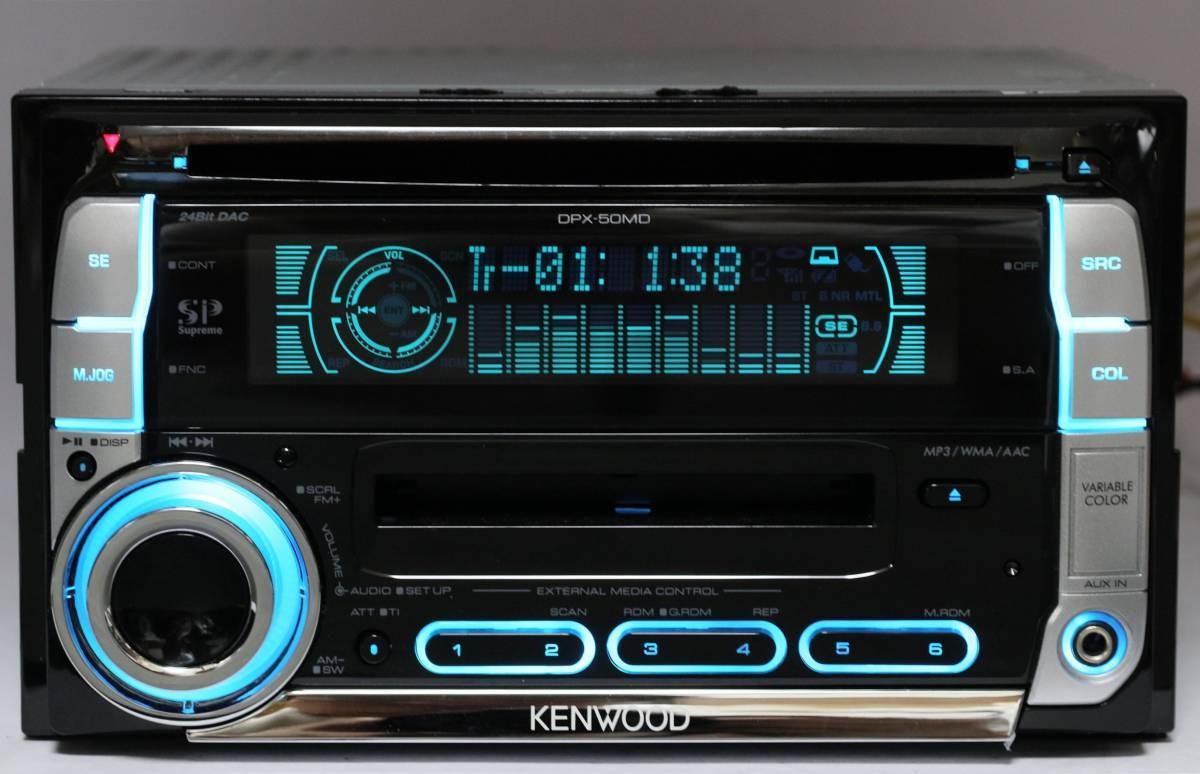 Tested KENWOOD DPX-50MD 2Din Car Audio CD MD MDLP MP3 AUX Player Receiver JDM