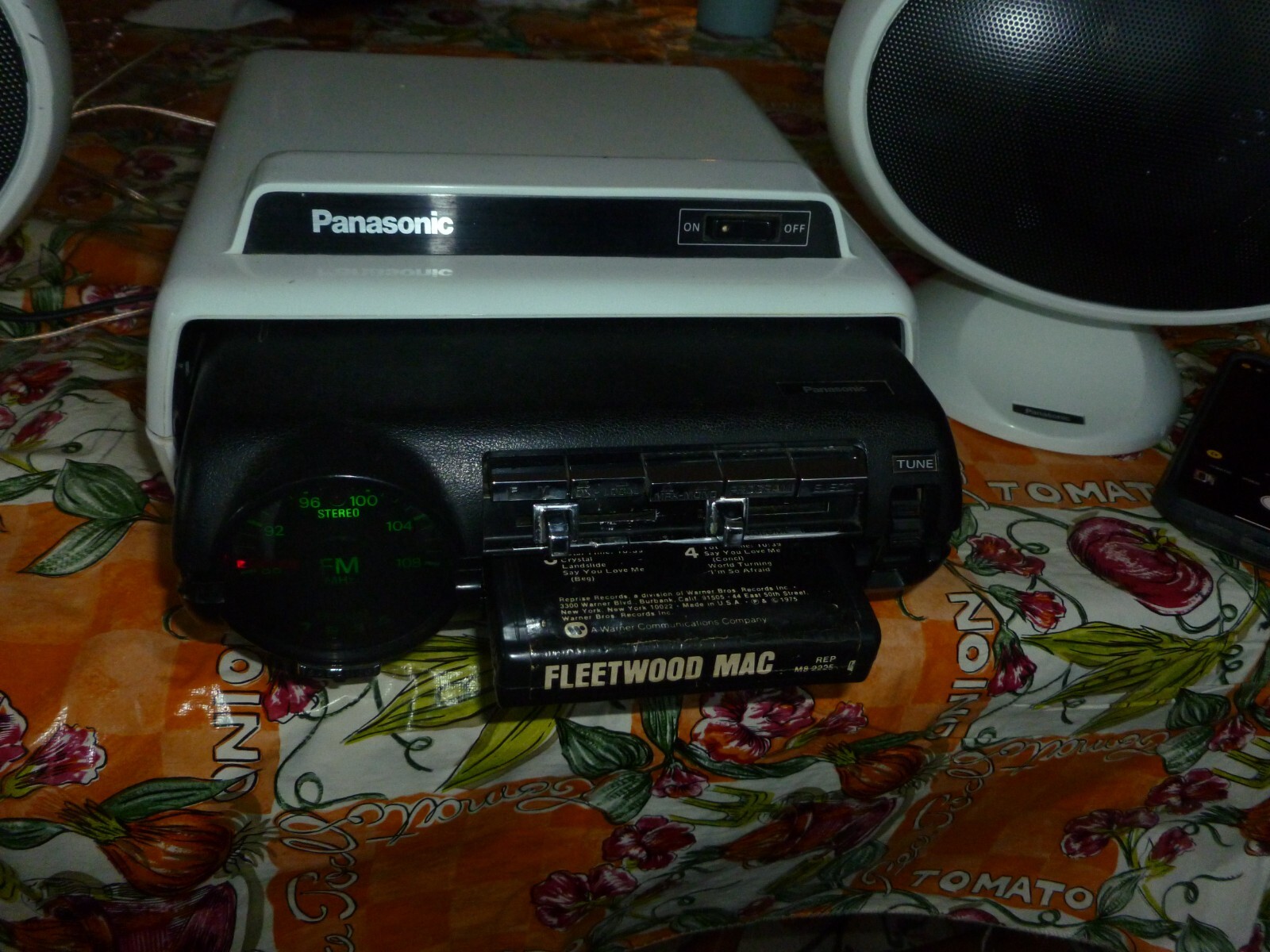 Rare Panasonic Space Age 8-Track Player Fm Stereo Home/Auto With Speakers