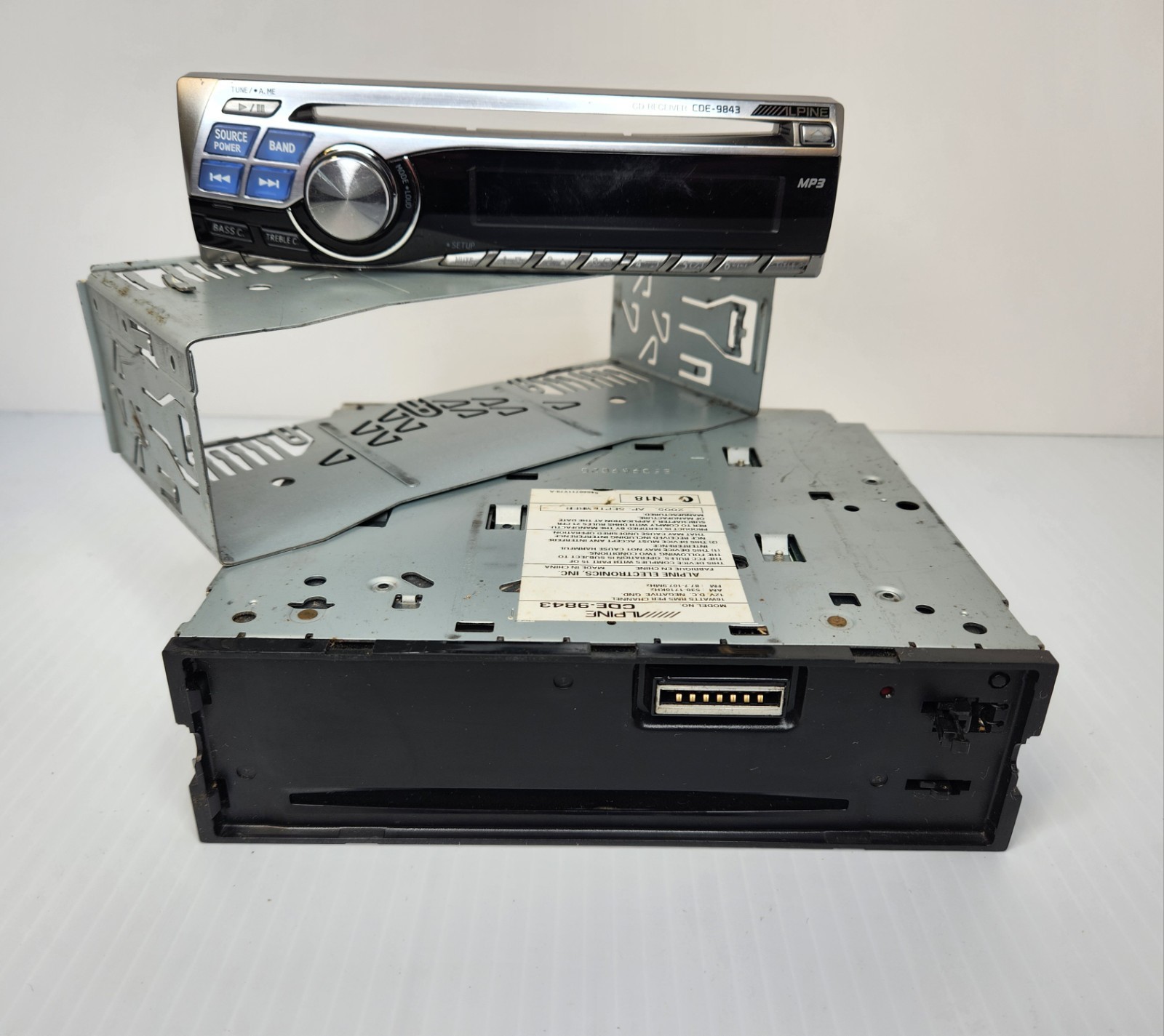 Vintage Alpine CD Detachable Face Plate Case 2000s CDE-9843