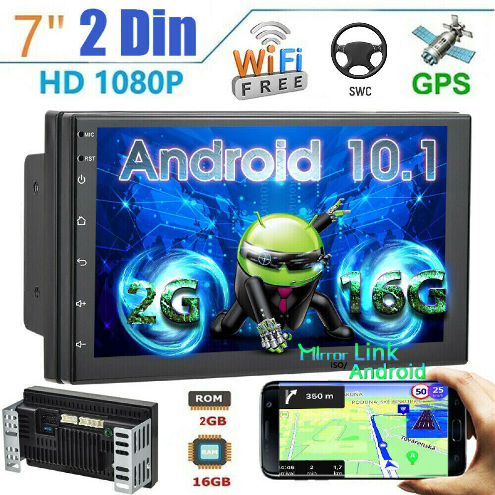 7″ Double 2Din Android 10 Car Stereo GPS Bluetooth WIFI FM Radio USB MP5 Player
