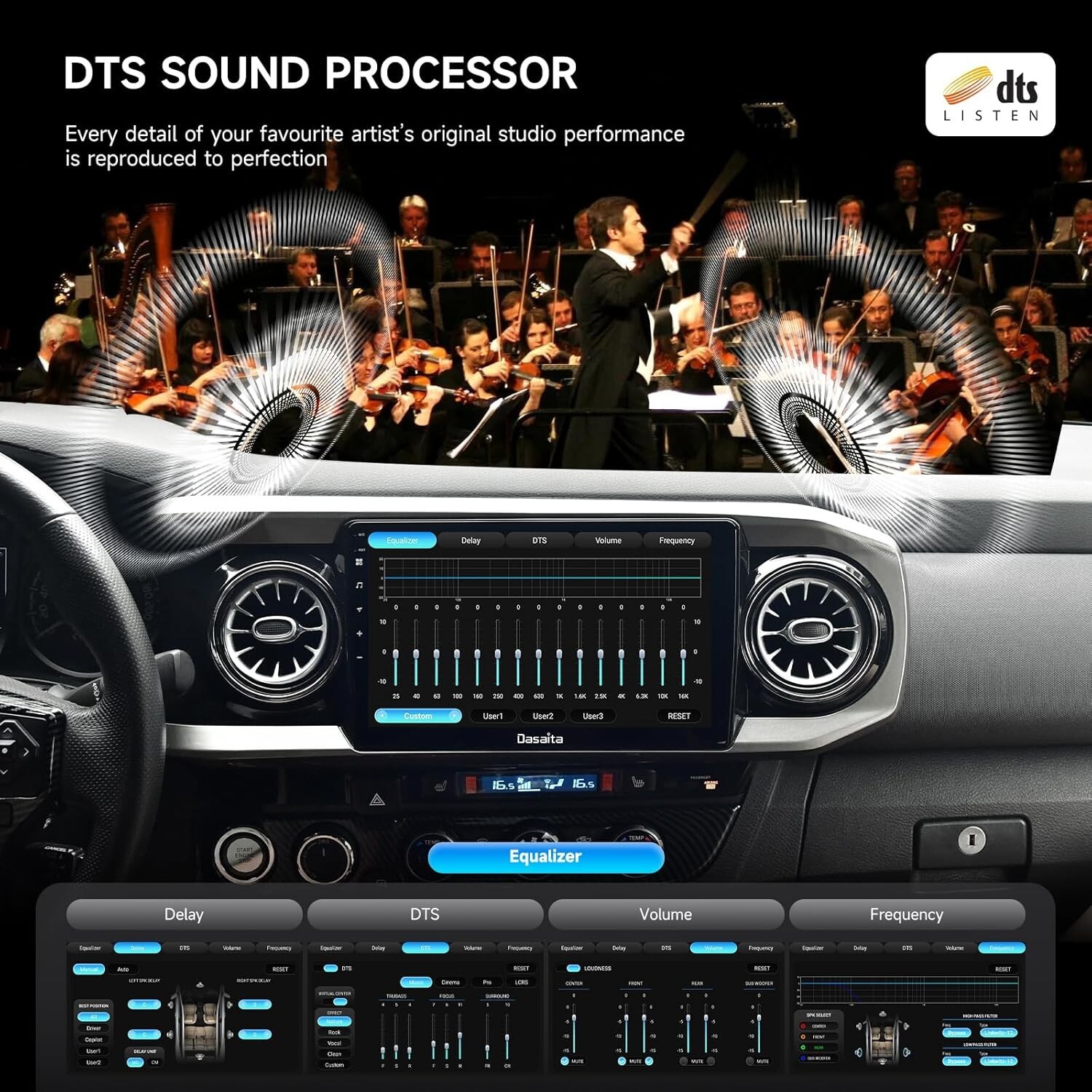 Dasaita 10.2″ Car Stereo for Toyota Tacoma 2016 to 2022 Apple Carplay Head Unit