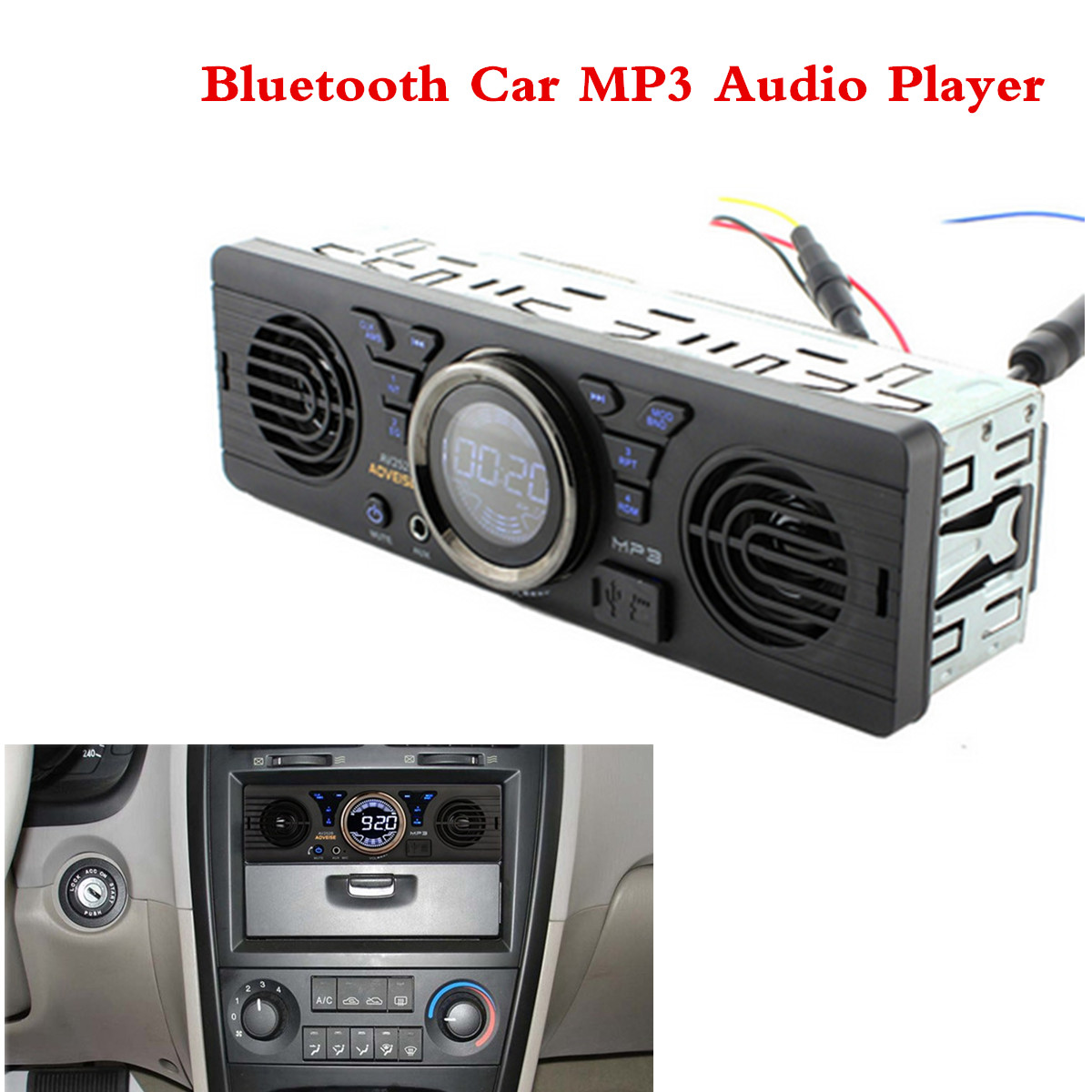 Single Din Car Stereo Radio Bluetooth MP3 Player FM Audio In-Dash USB AUX TF SD