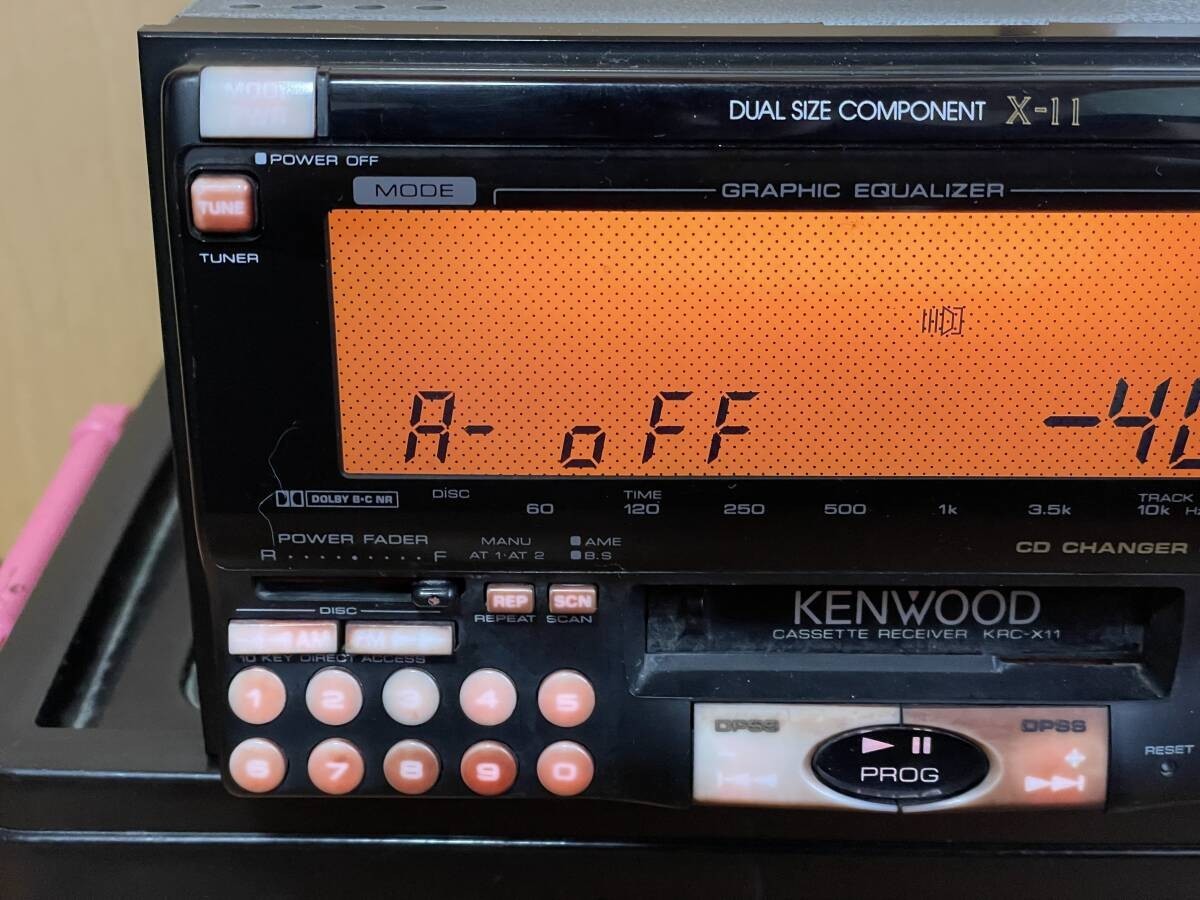 Kenwood KRC X11 2DIN Cassette Deck Receiver Vintage Car Audio JDM Tested
