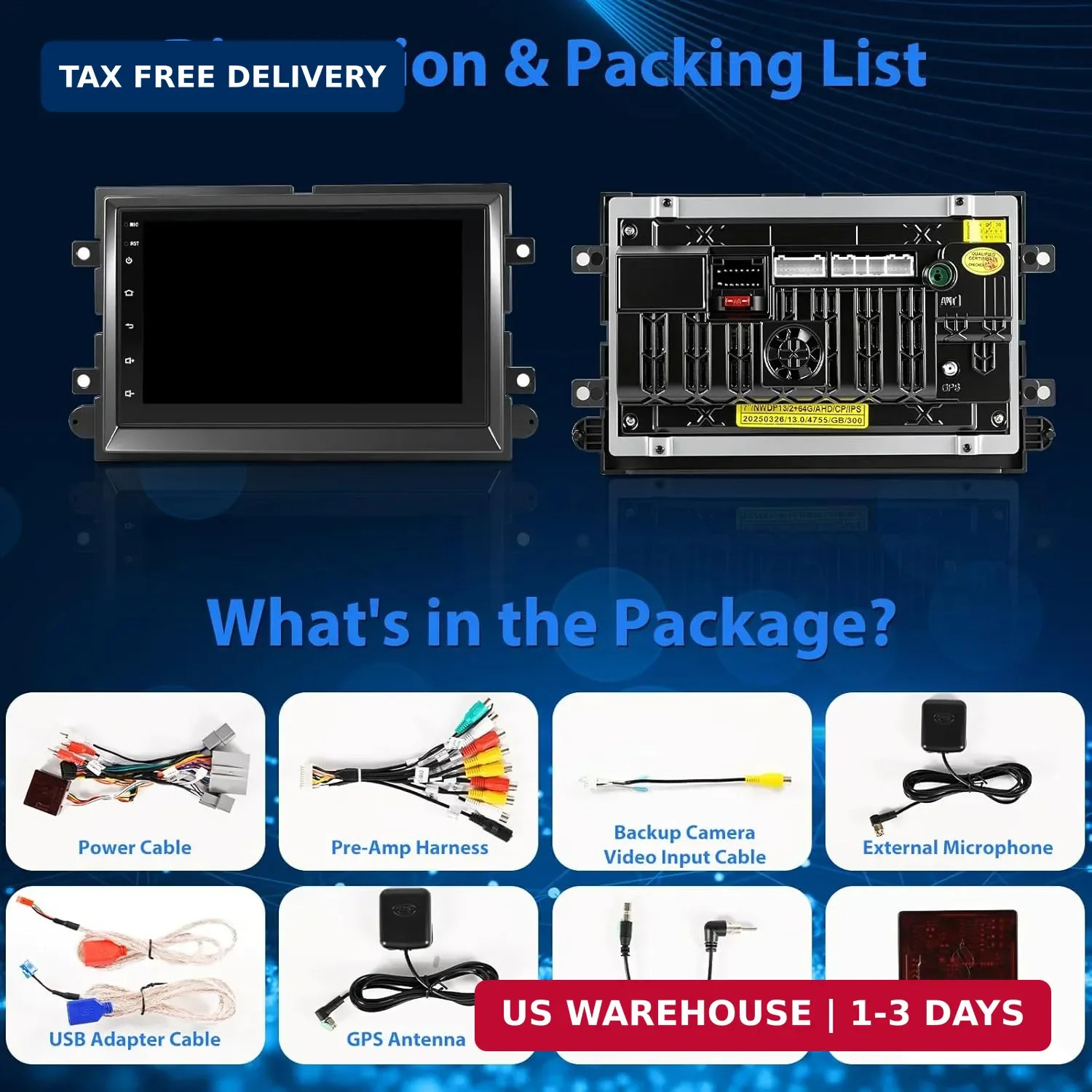 2+64G Upgrade Car Radio Stereo for Ford F250/F350/F450/F550 Carplay 2013-2016 wi