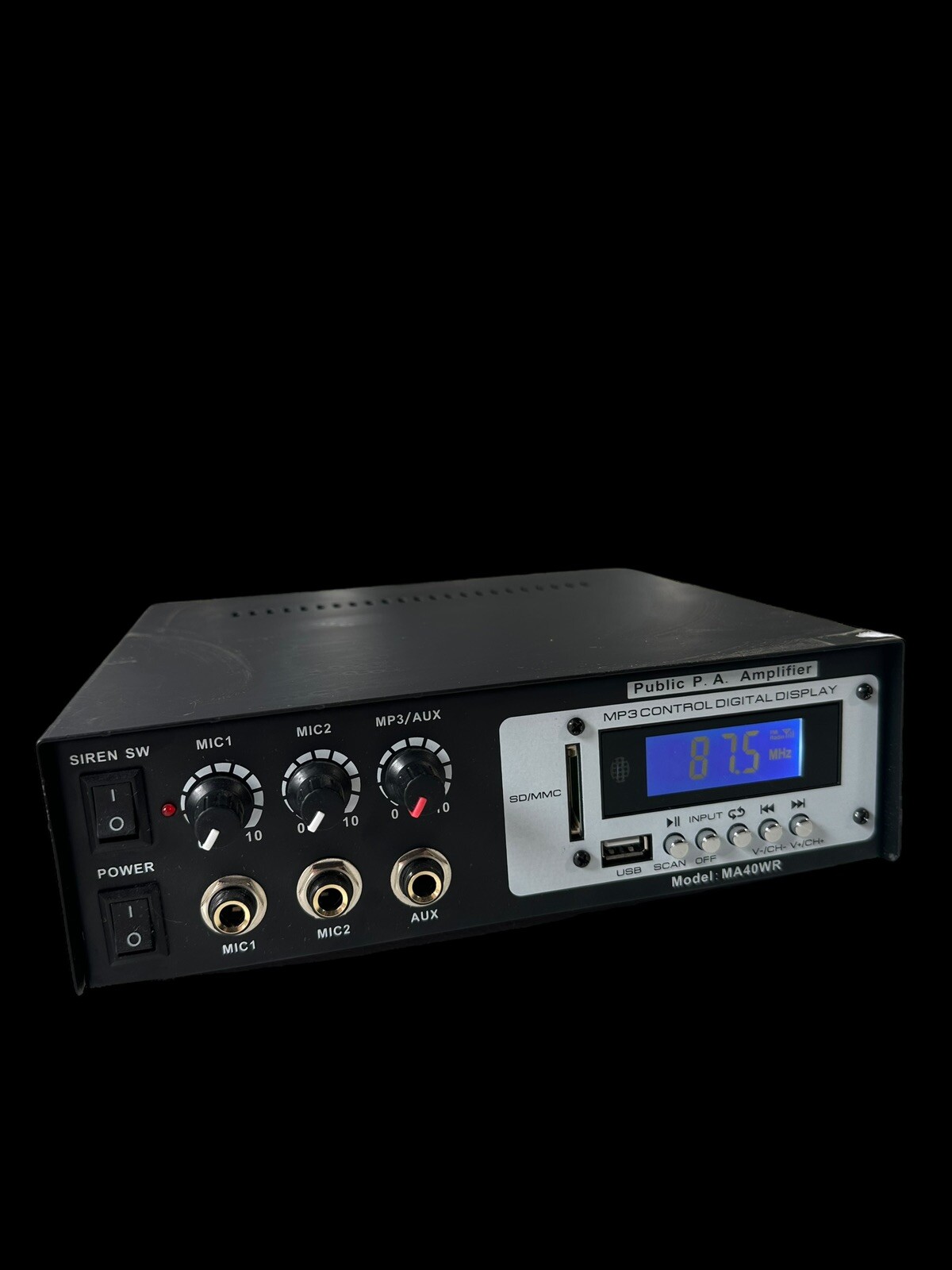Public PA MA40WR P.A. MP3 USB Built in 12-110v 40w USB SD MMC Aux