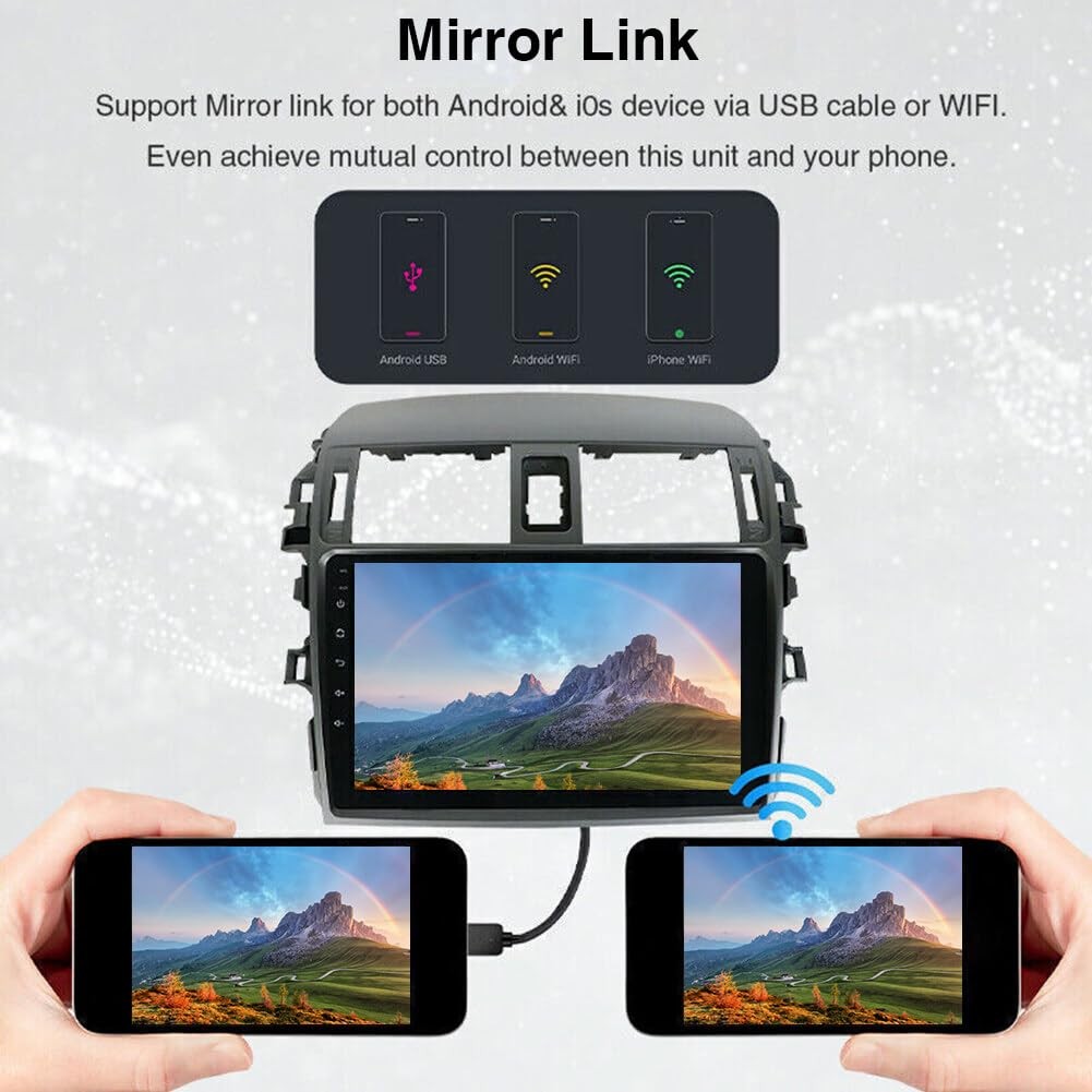 4Core 64G Carplay Radio Stereo Android 13 Screen For Toyota Corolla 2009-2013